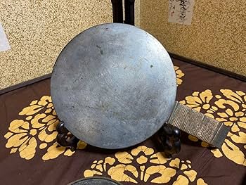 Amazon.co.jp: 古鏡 和鏡 銅鏡 天下一藤原家重、光長2枚 木製共