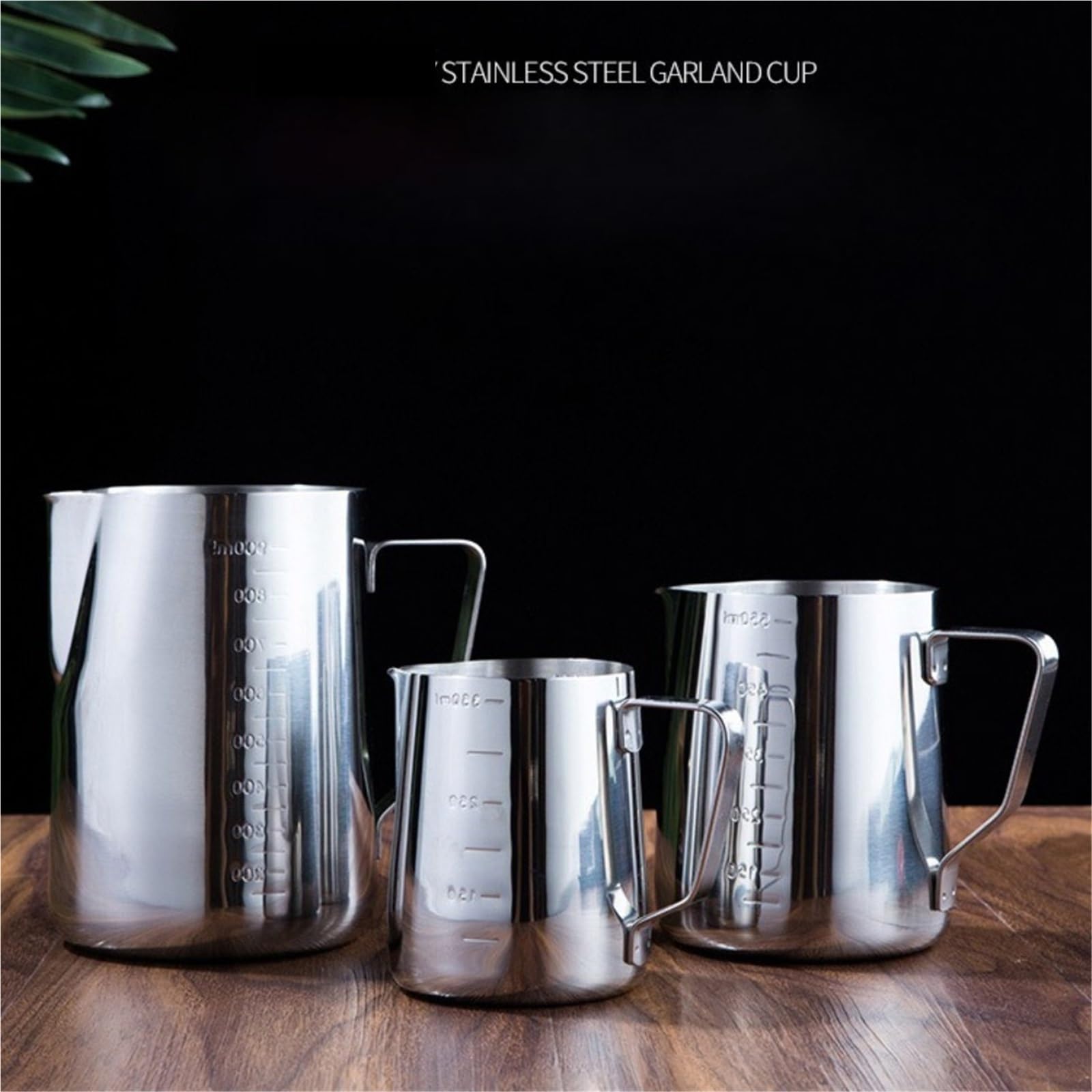 Jarra de espuma leche 350ml, jarras artesanales acero inoxidable, café con, jarra artística, tazón taza, herramientas Barista, 2 uds Para Espumar