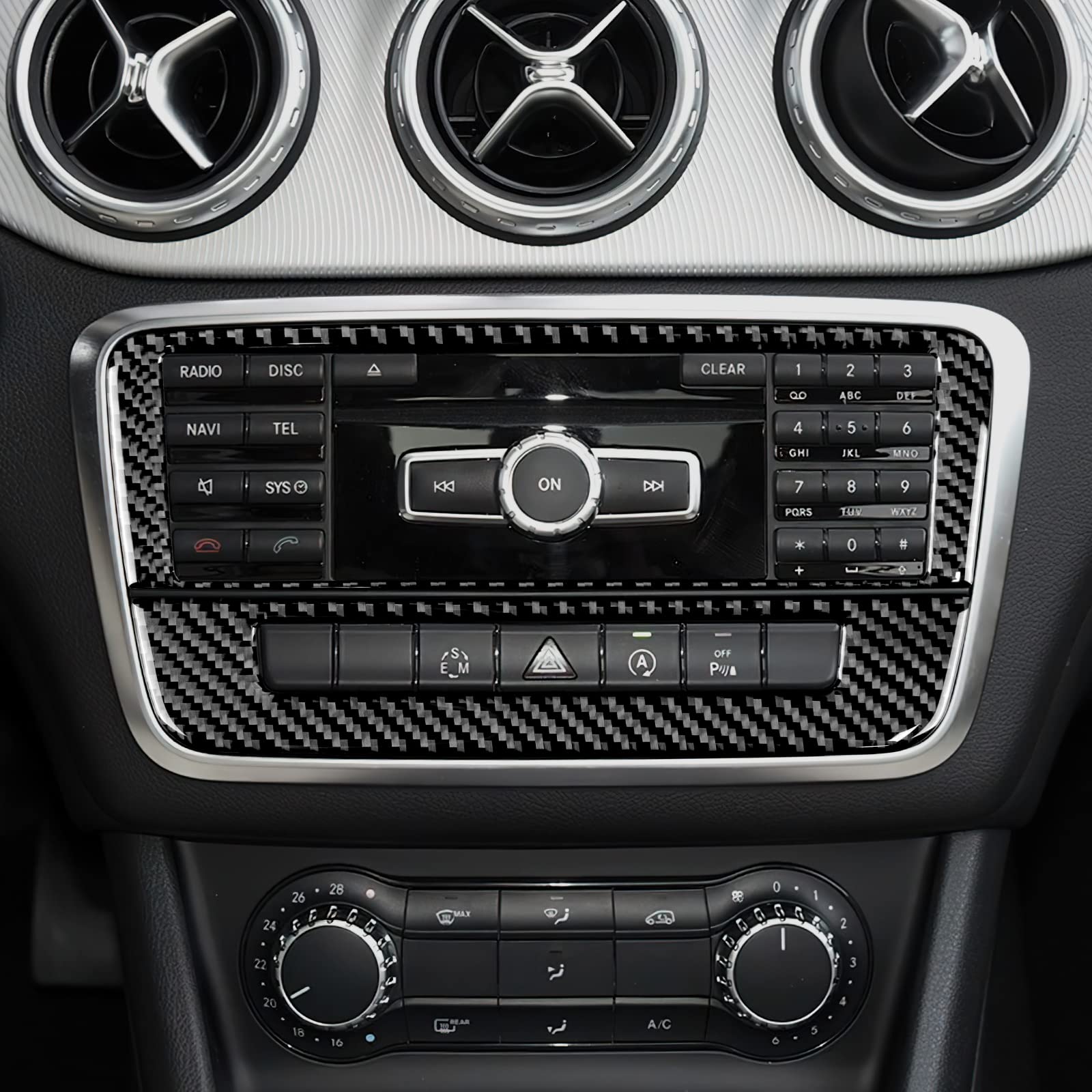 Adesivo Fibra Di Carbonio Per Mercedes Classe A, B, CLA, GLA - Decorazione Interna Pannello Centrale - Foto 8