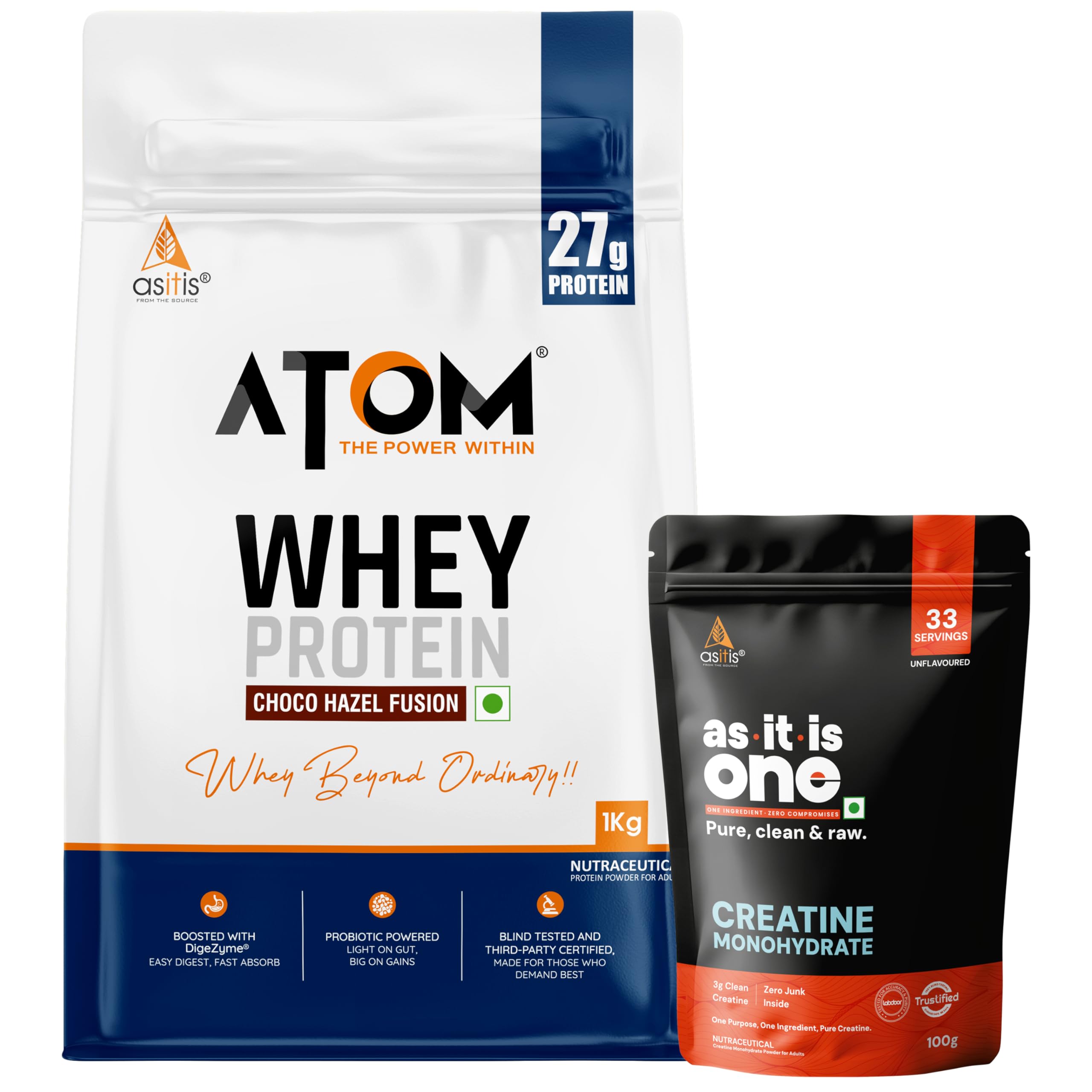 AS-IT-IS ATOM Raw Whey Protein 1kg with Enzymes | 28.5g Protein | USA Labdoor certified | 6.4g BCAA — Amazon image 15