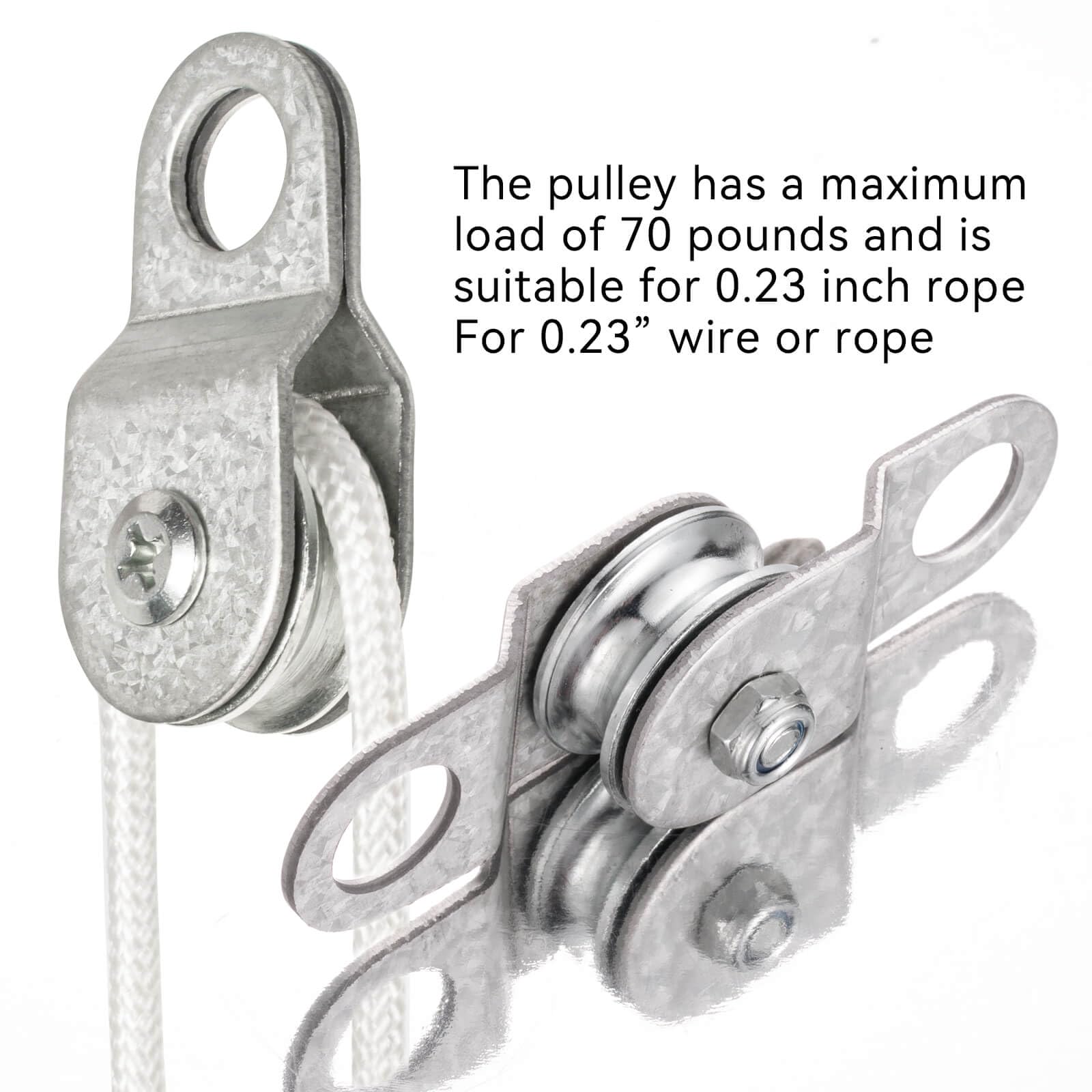 Open Cable Pulley Block - 80 Lb Lifting -4 Open Cable Pulley Block - 80 Lb Lifting -4