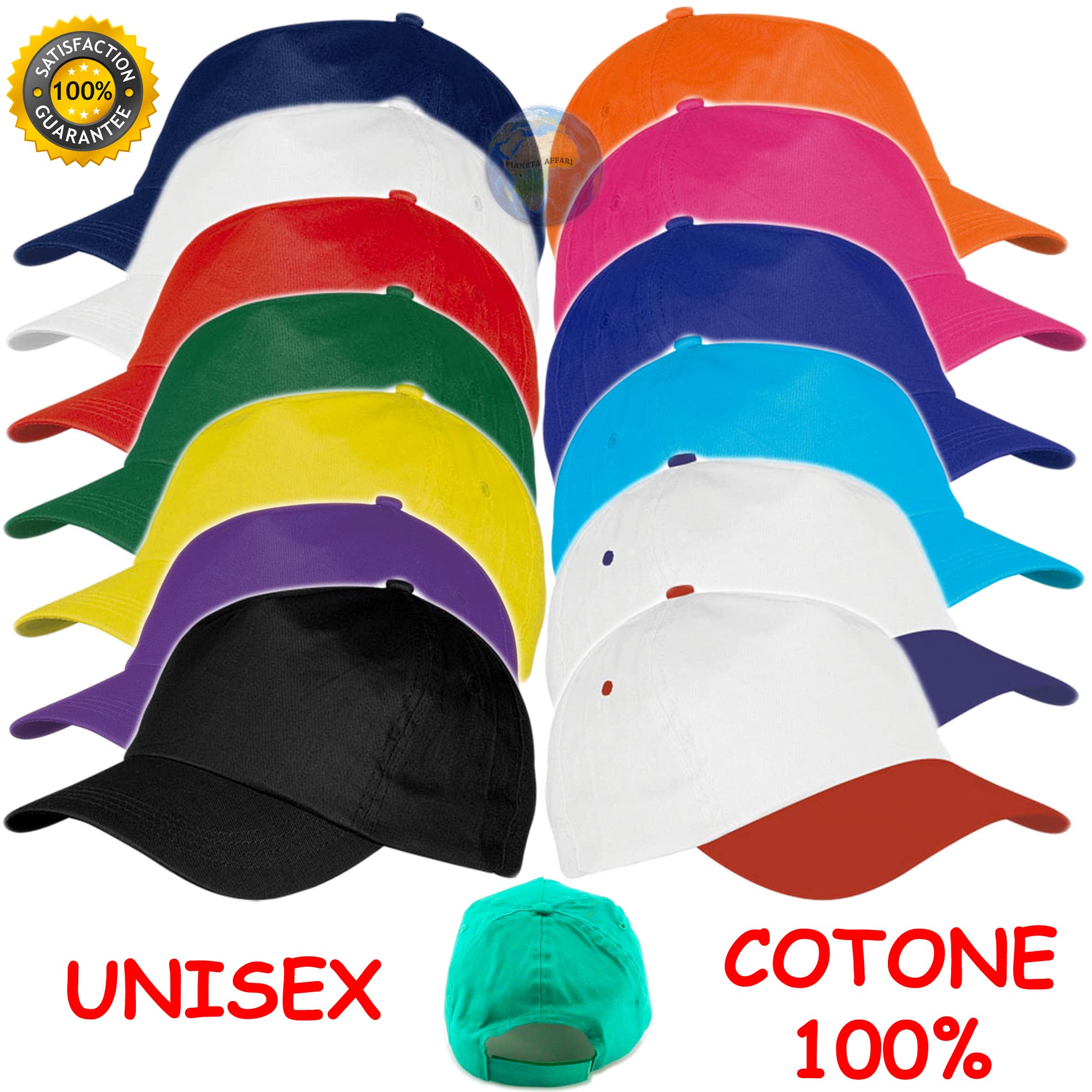 Cappello Uomo Donna da Baseball con Visiera Precurvata Golf Berretto cap Bambino Cappellino Cotone