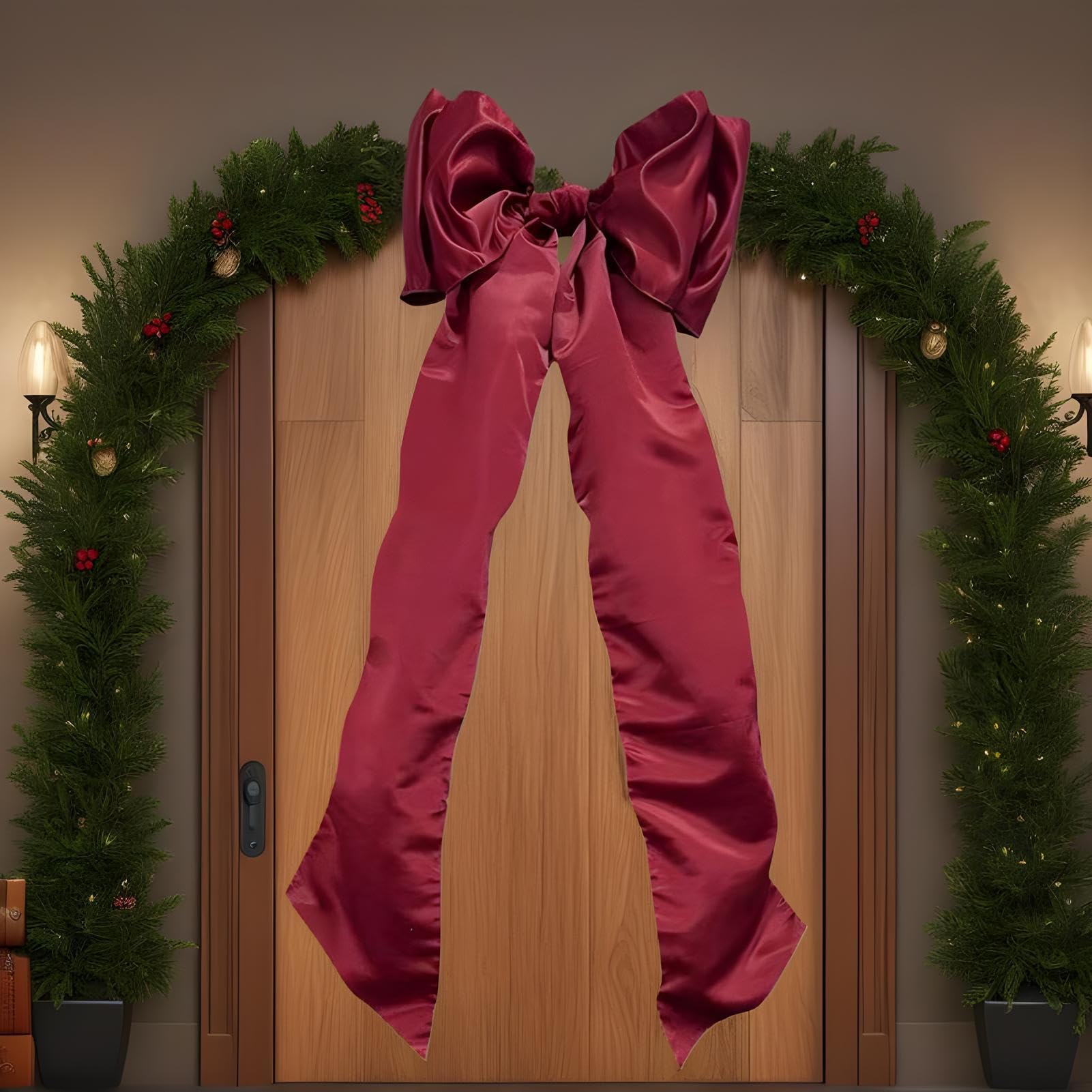 Lazos De Navidad Para Árbol Rojos Decoración Del Hogar