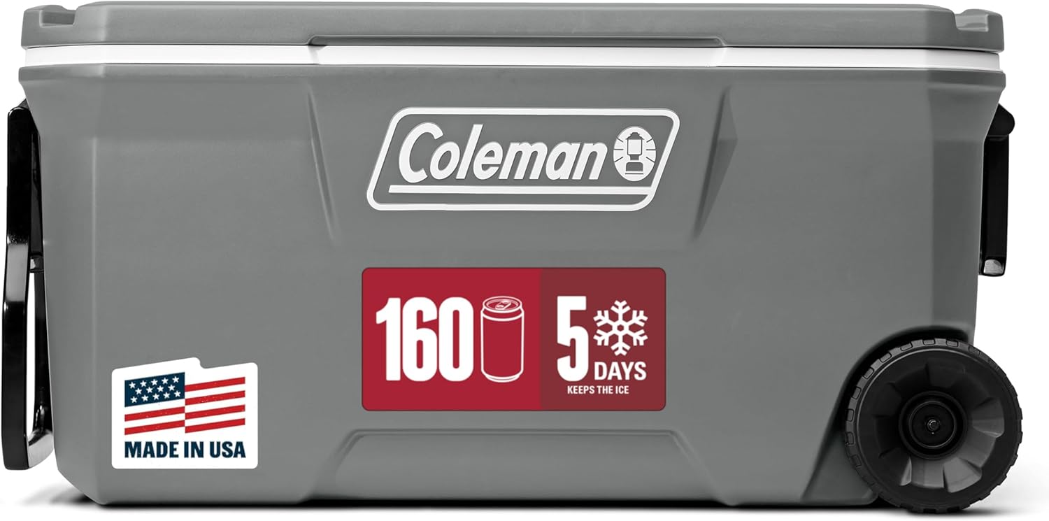 Coleman Classic Series Insulated Portable Rolling Cooler with Wheels