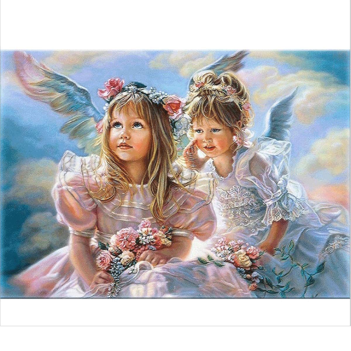 Beauenty DIY Painting By Numbers Home Decoration for Kids & Adults Beginner for Living Room DIY Digital Canvas Oil Painting 40x50cm (Angel girl(251))