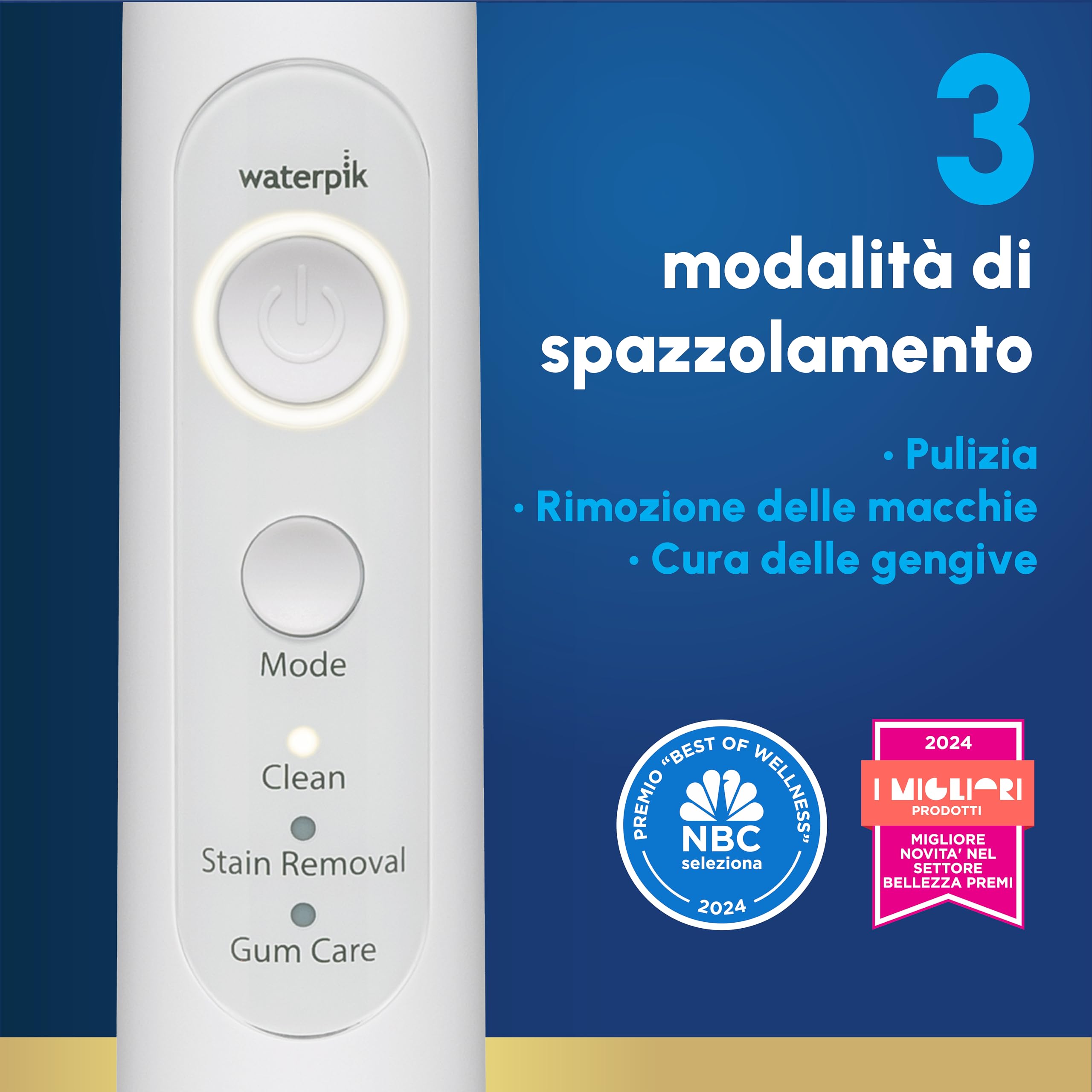 Waterpik Sensonic Complete Care Water Flosser CC-04 Rechargeable Electric Toothbrush Combo, White