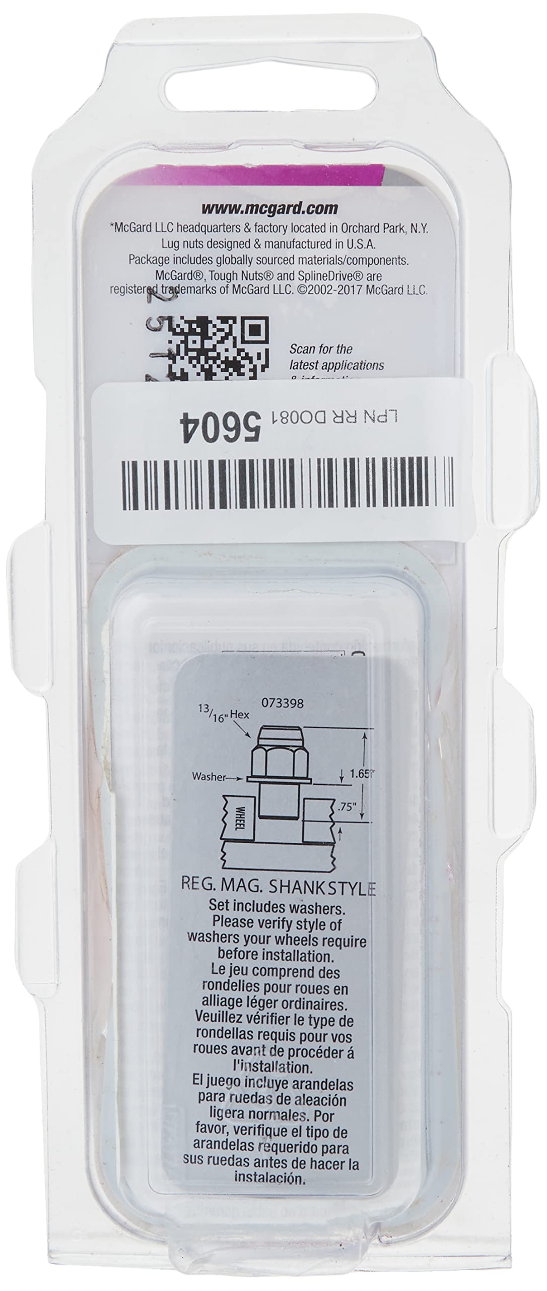 McGard 61002 Chrome Regular .746