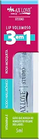 Max Love Gloss Labial Lip Volumoso 3 em 1 Cor 307 - Translucido