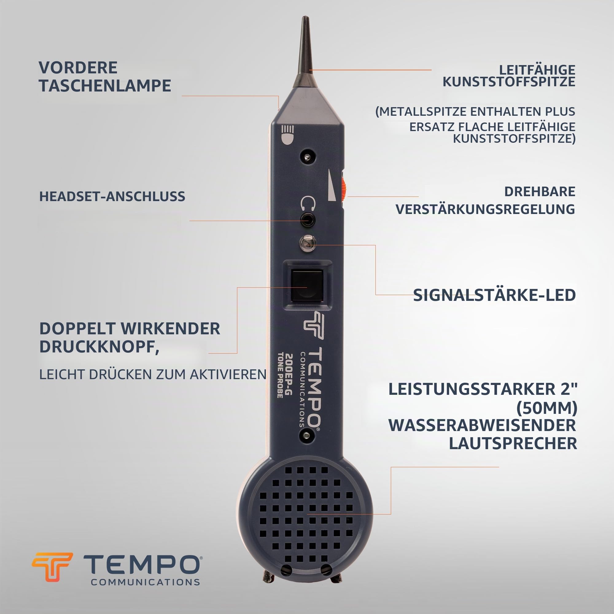 Tempo Communications 701K-G Tongenerator und Sonde Kit – Professionelles Kabeltester Draht-Tracking-Kit (neuestes Modell)