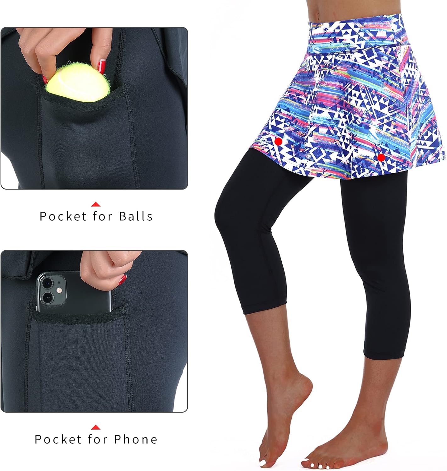ANIVIVO Skirted Legging for Women, Yoga Legging with Skirts &Women Tennis Leggings Clothes Pockets - Image 4