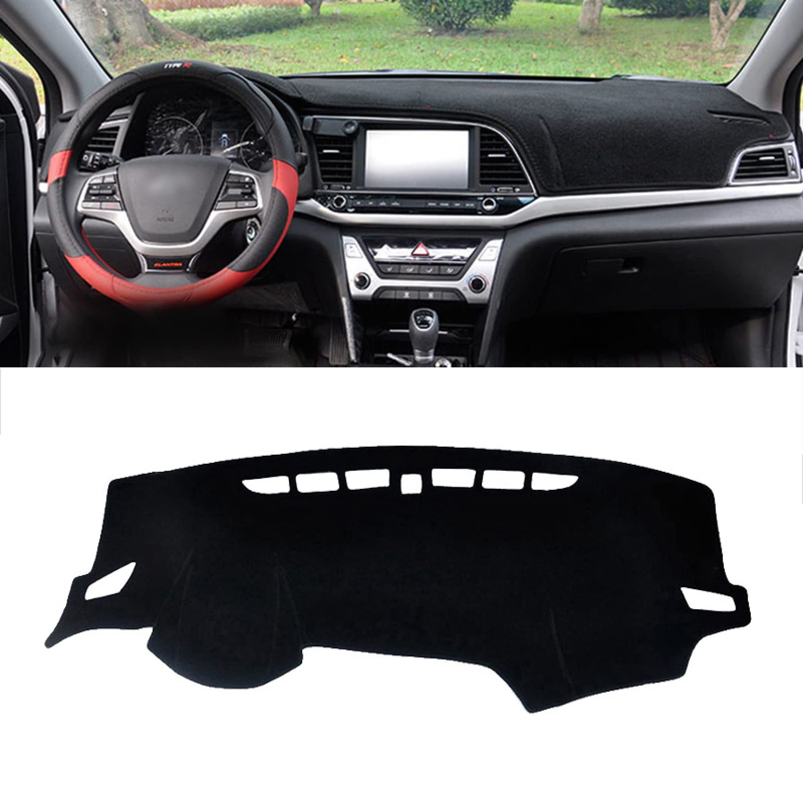 Dla Hyundai Elantra 2016 2017 2018 2019 2020, Ad osłona deski rozdzielczej samochodu mata unikaj światła osłona przeciwsłoneczna Pad Panel przyrządów akcesoria do dywanów