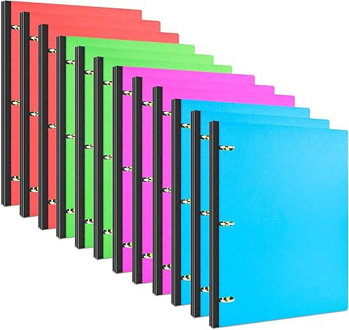 Miniatura 27 de INFUN Carpeta telescópica de 3 anillos de 1 pulgada, 4 unidades, carpeta redonda flexible con cubierta frontal personalizable y bolsillo