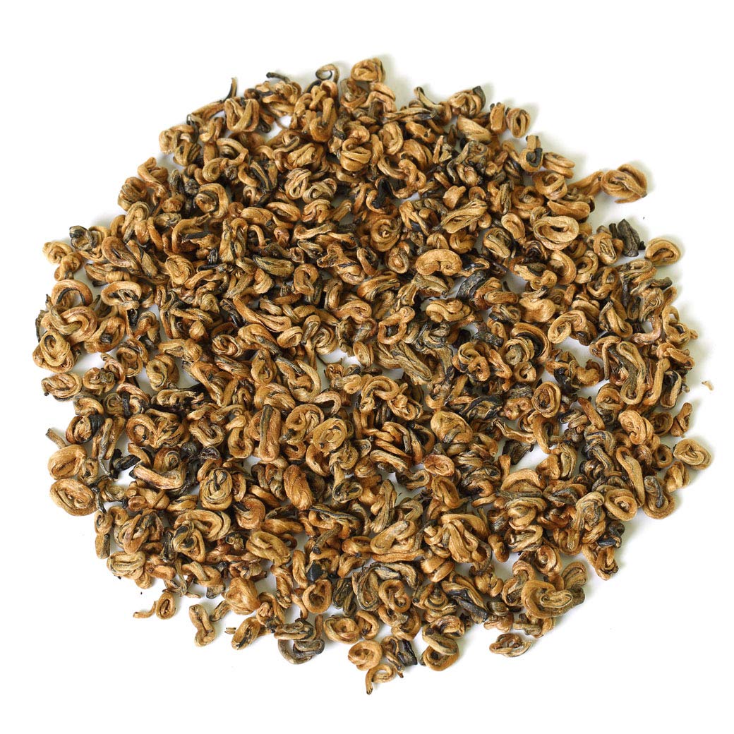 GOARTEA 500g (17.6 Oz) Nonpareil Supreme Organic Yunnan FengQing Golden Bud Snail Dian Hong Chinese Black Tea Negro