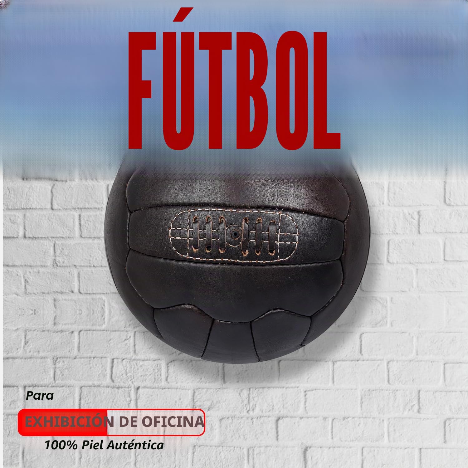 FNine Balón de fútbol Vintage, fútbol de Cuero Antiguo