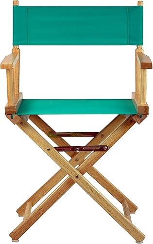 Miniatura 6 de Casual Home - Silla de director de 18.0 in, marco natural con lona verde azulado
