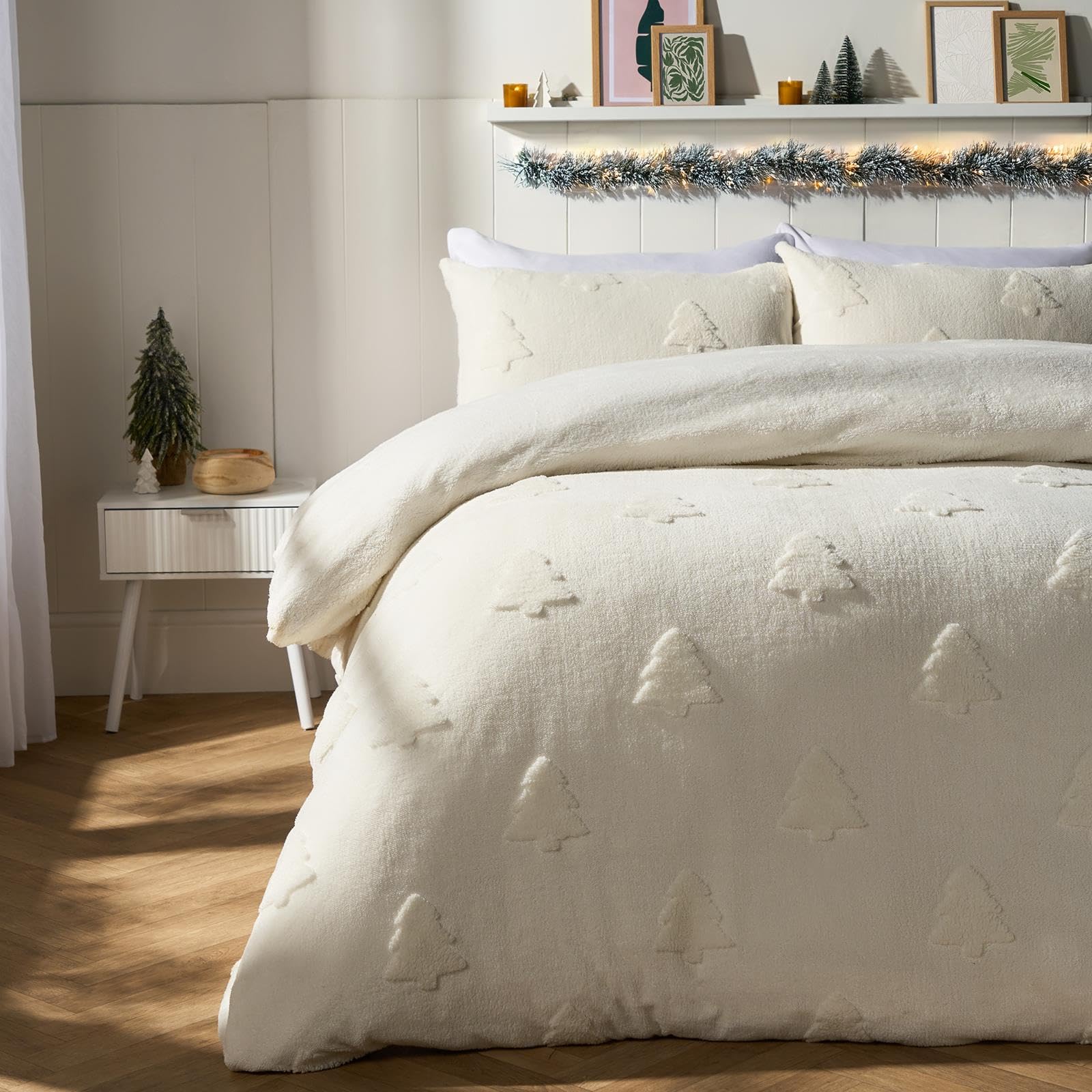 OHS Christmas Bedding King Size, Xmas Tufted Winter Tree ...