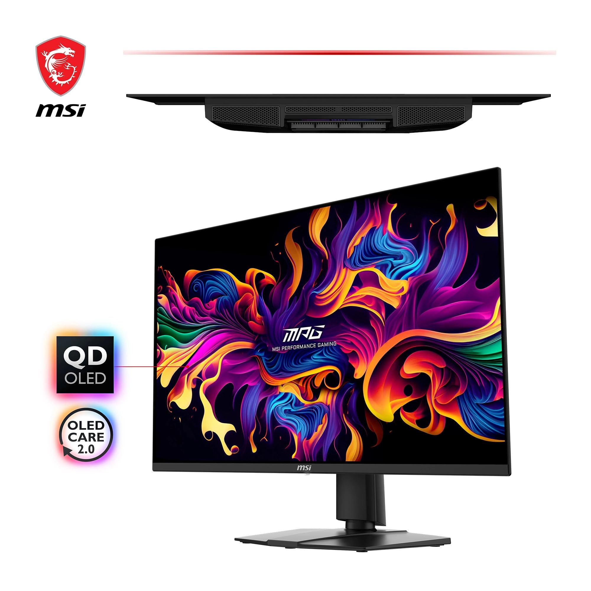 MSI MPG 271QRX QD-OLED 26,5" WQHD Gaming Monitor - Pannello OLED Quantum Dot 2560 x 1440, 360Hz / 0,03ms, 99% DCI-P3, ΔE≤2, DisplayHDR True Black 400, KVM, RGB - DP 1.4a, HDMI 2.1, USB Type-C