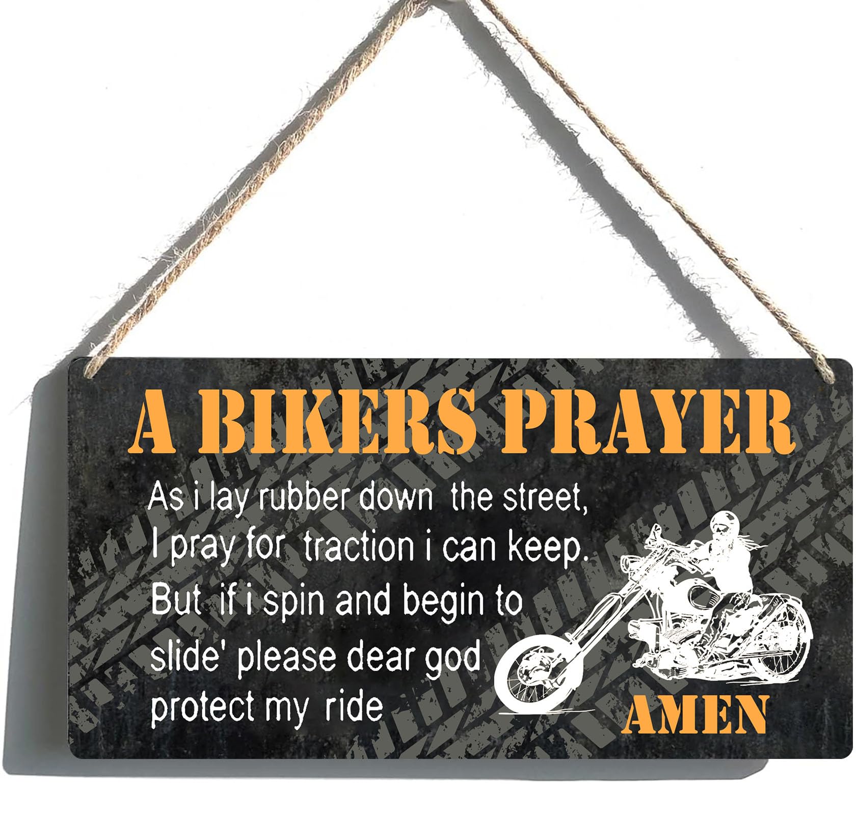 Amazon.com: Vintage Biker's Prayer Sign - Motorcycle Decor for Man