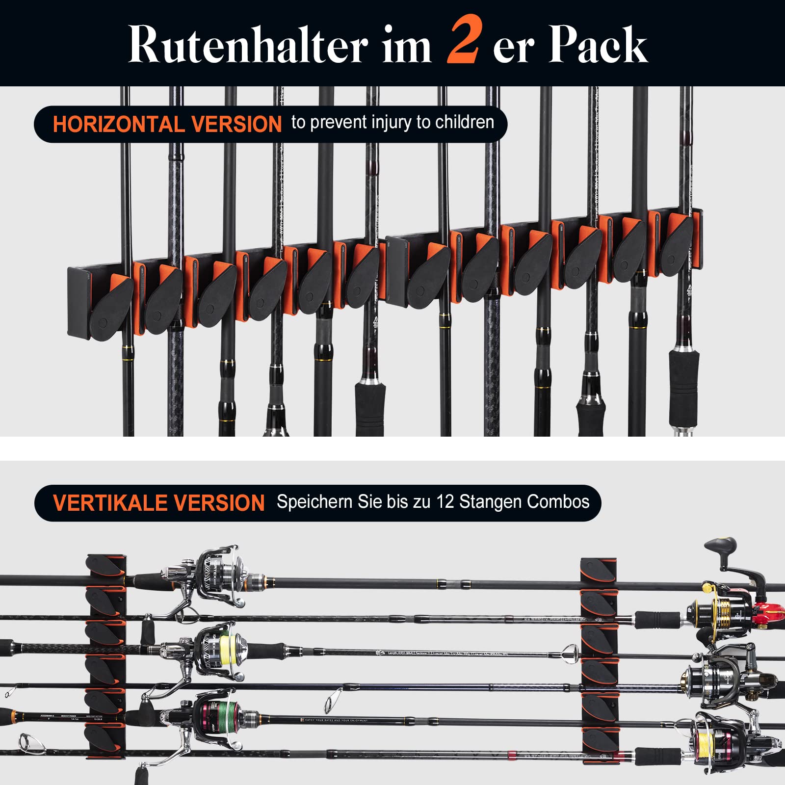 Porte-canne à Pêche : Montage Mural Ou Au Plafond - Rangement Dans Le Garage - France