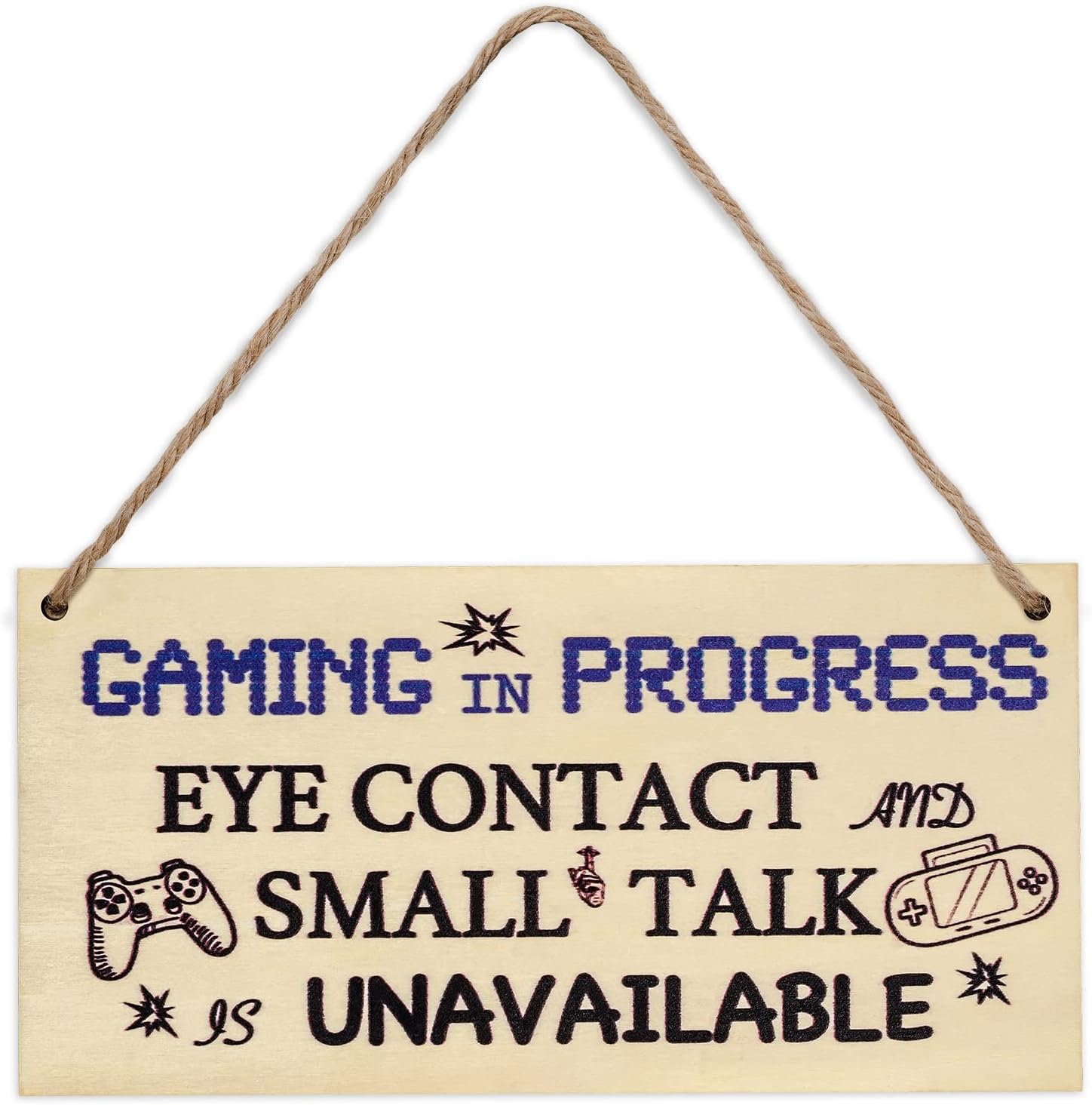 3 Pieces Gaming Door Signs Hanging Gaming Signs Funny Game Accessories ...