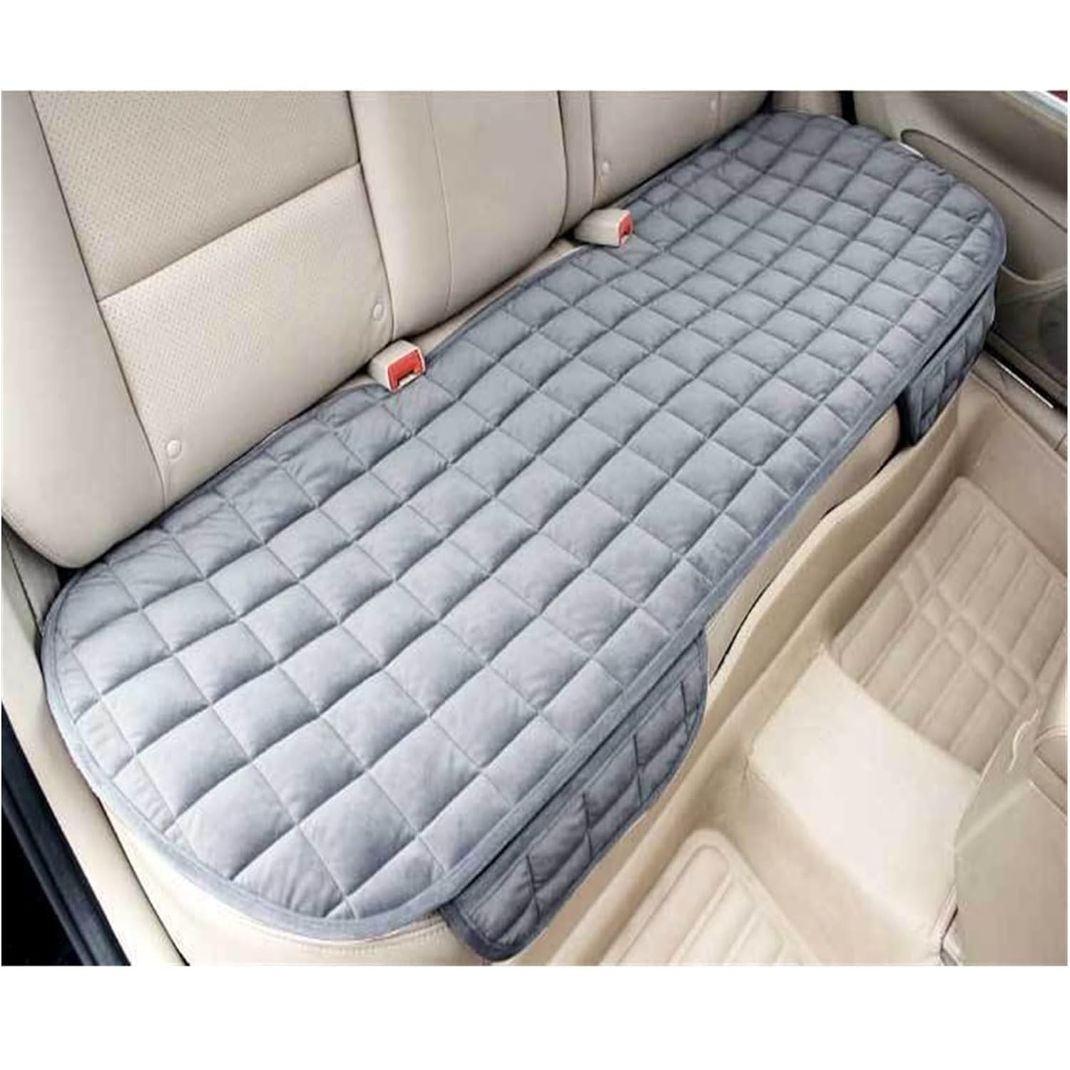 KeepCart Comfortable Ultra-Soft Memory Foam With Non-Slip Grip And Storage Pouch Car Seat Cover Sponge Front Rear, Universal Fit, All-Season (Gray Rear 1Pc)-image-40