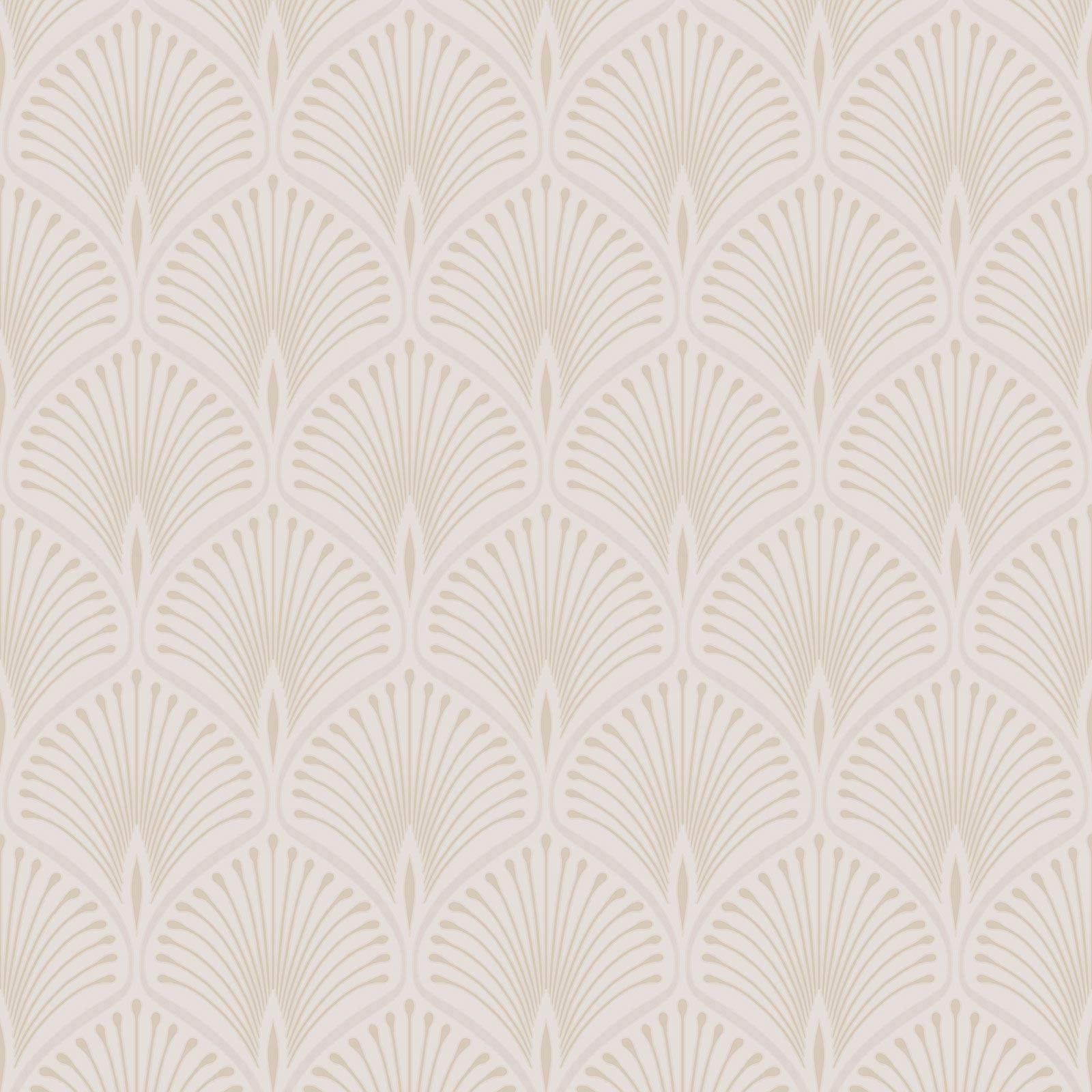 Grandeco Art Deco Fan Cream Gold Wallpaper Textured Paste The Wall Vinyl