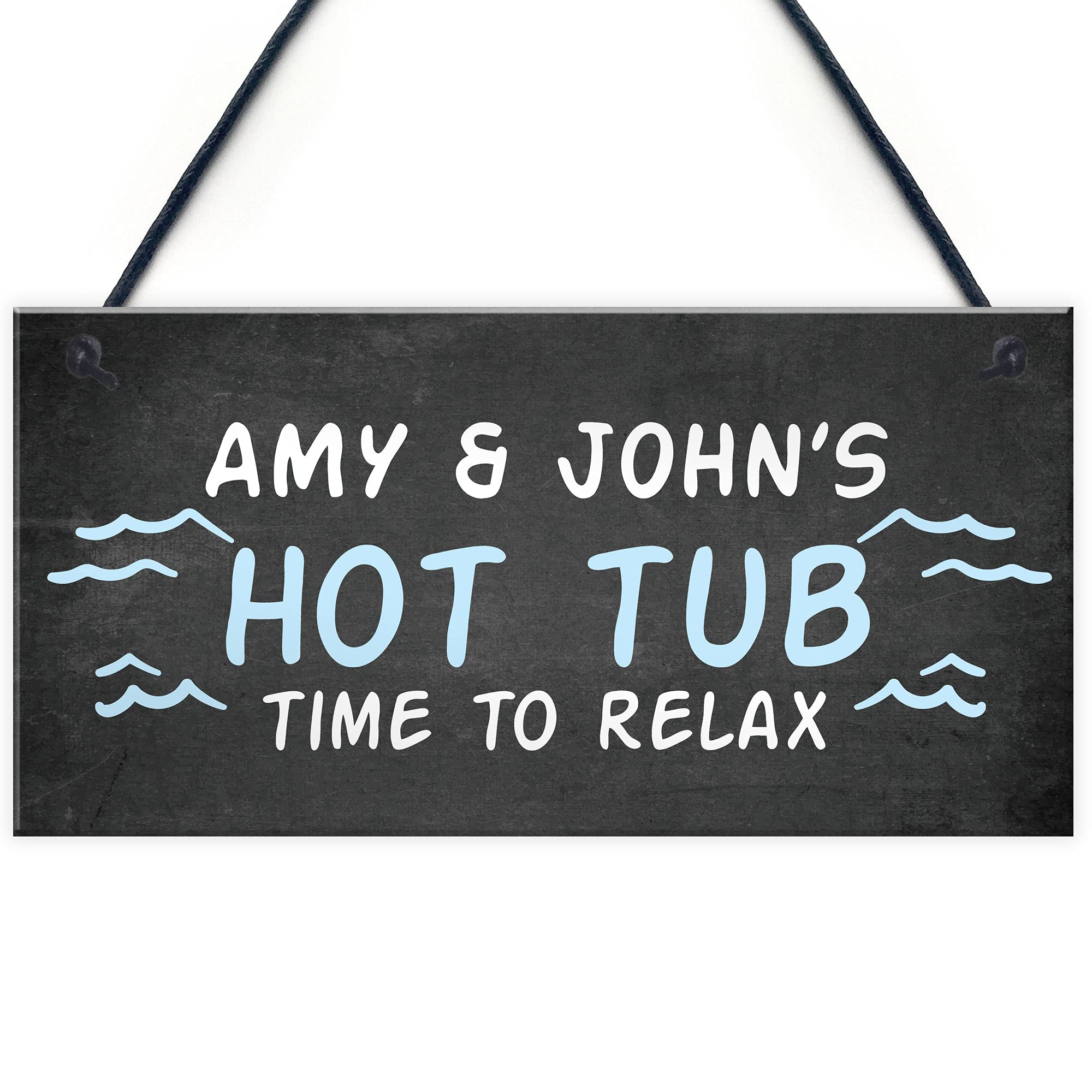 Hot Tub Hanging Sign Novelty Garden Plaque Shed Party Pool Sign Relax Sign