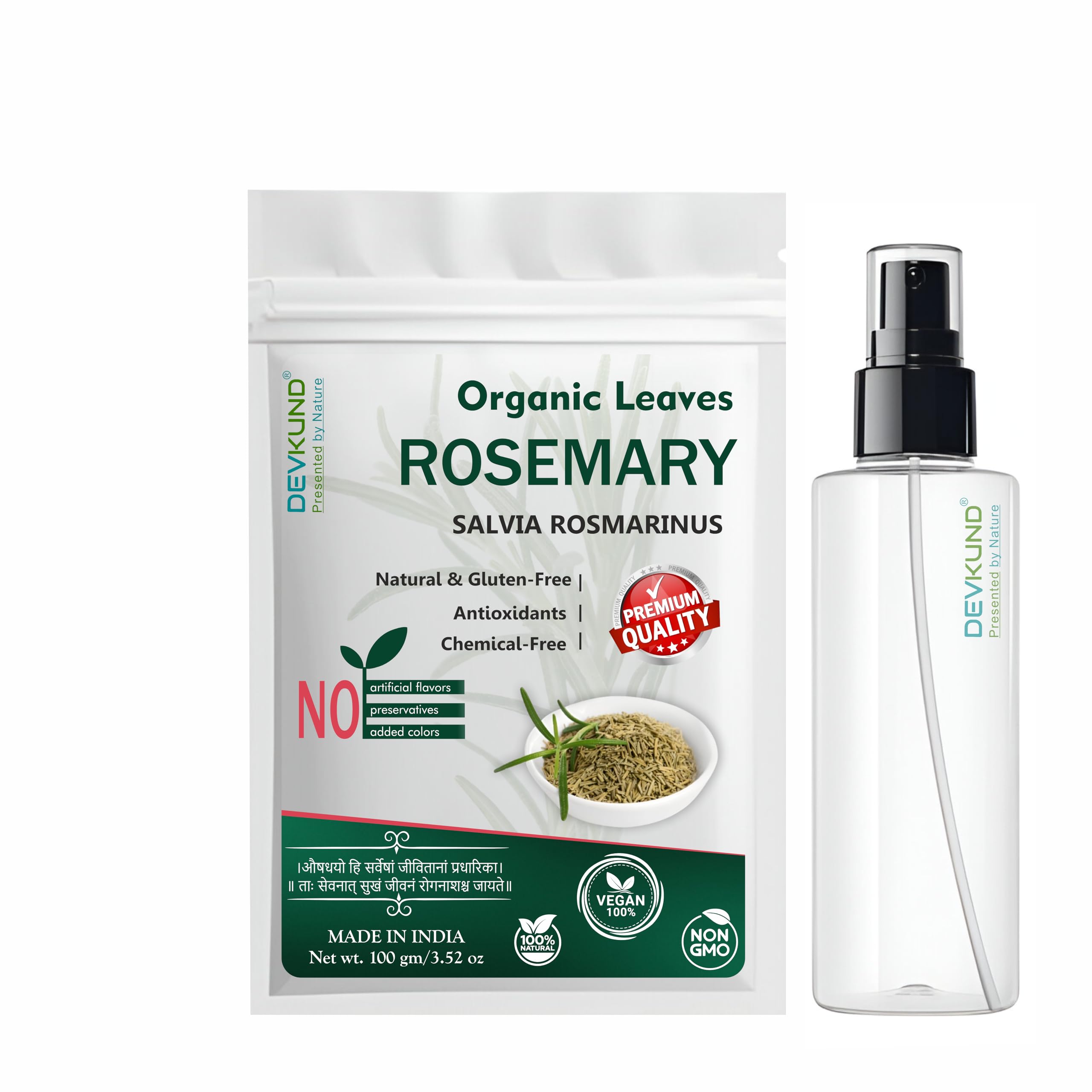 Devkund Presented by Nature Rosemary Leaves, Natural Dried Herbs for Hair Growth, Hair Fall Control, 200g Pack with Spray Bottle for DIY Hair Care-image-48