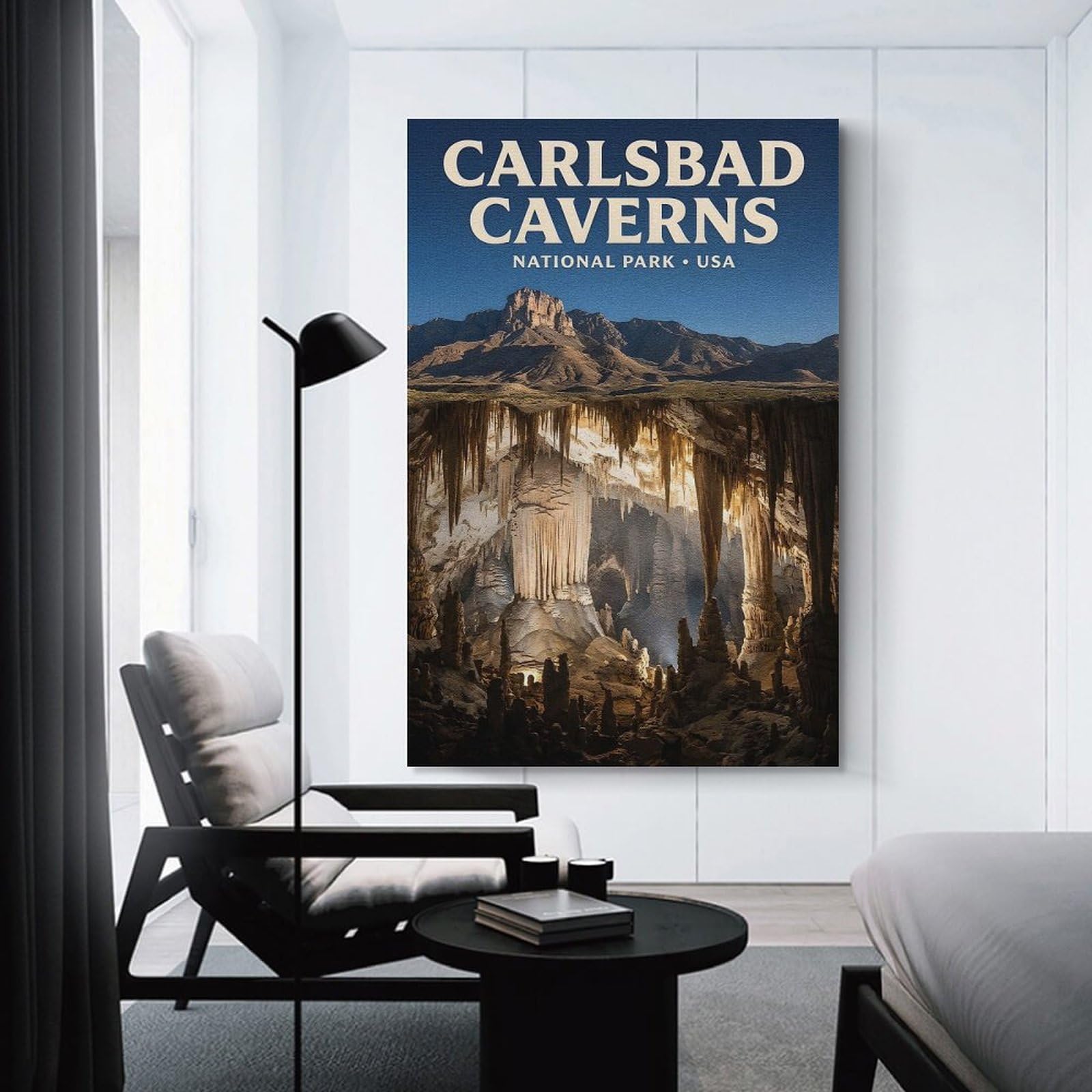 Junmoney Decorative Wall Artwork Carlsbad Caverns National Park (2), 20x30inch(50x75cm), for Living Room, Bedroom Or Apartment Walls, Decorative Artwork for Empty Walls