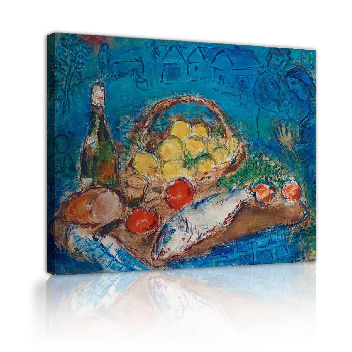 Marc Chagall Naturaleza muerta enmarcado impresiones muro 90x110cm