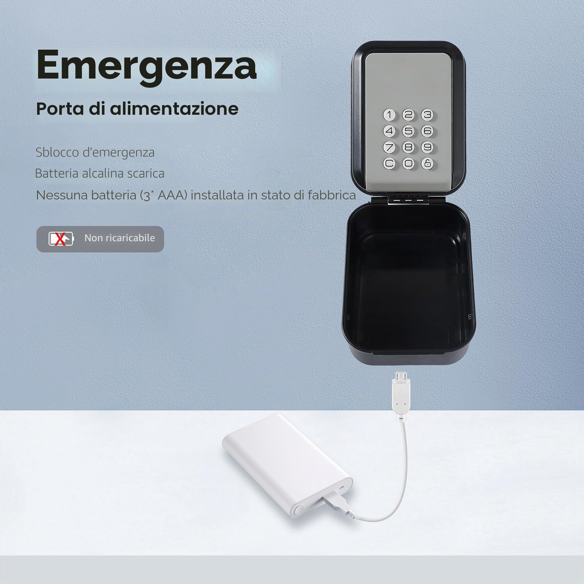Cassetta Sicurezza per Chiavi - Impermeabile Cassaforte con Codice Numerico Supporta l'app TTLock e la & Codice PIN per Archiviazione Chiavi di Casa, Esterno, Ufficio, Viaggio