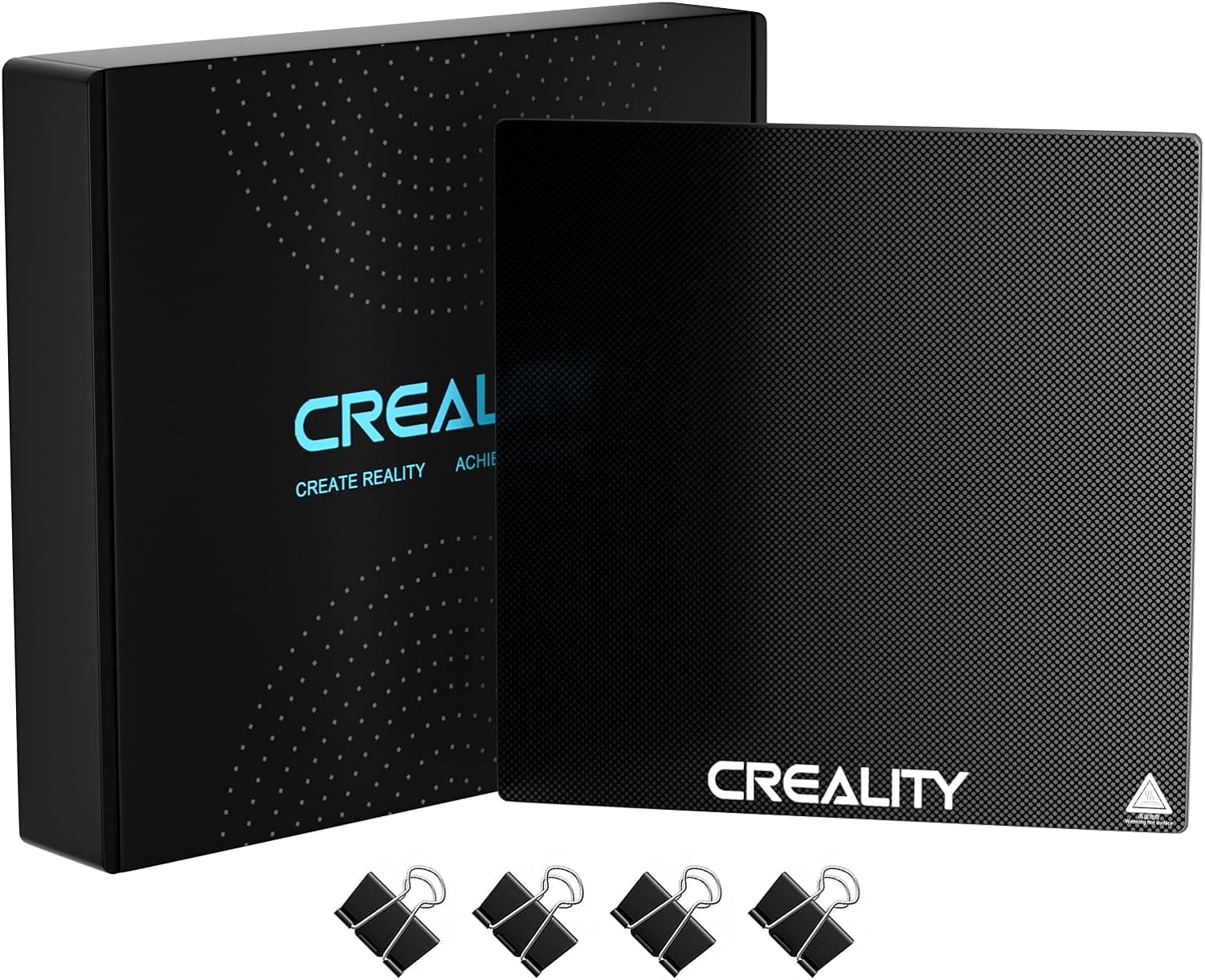 Creality Ender 3 Plateau en Verre pour Imprimante 3D Ender 3 V2 Neo Plaque de Construction Durcie pour Ender 3 Pro, Ender 3/Neo, Ender 5, CR-20 Pro, Ender 3 S1, Ender 3 S1 Pro, Sermoon Imprimante 3D