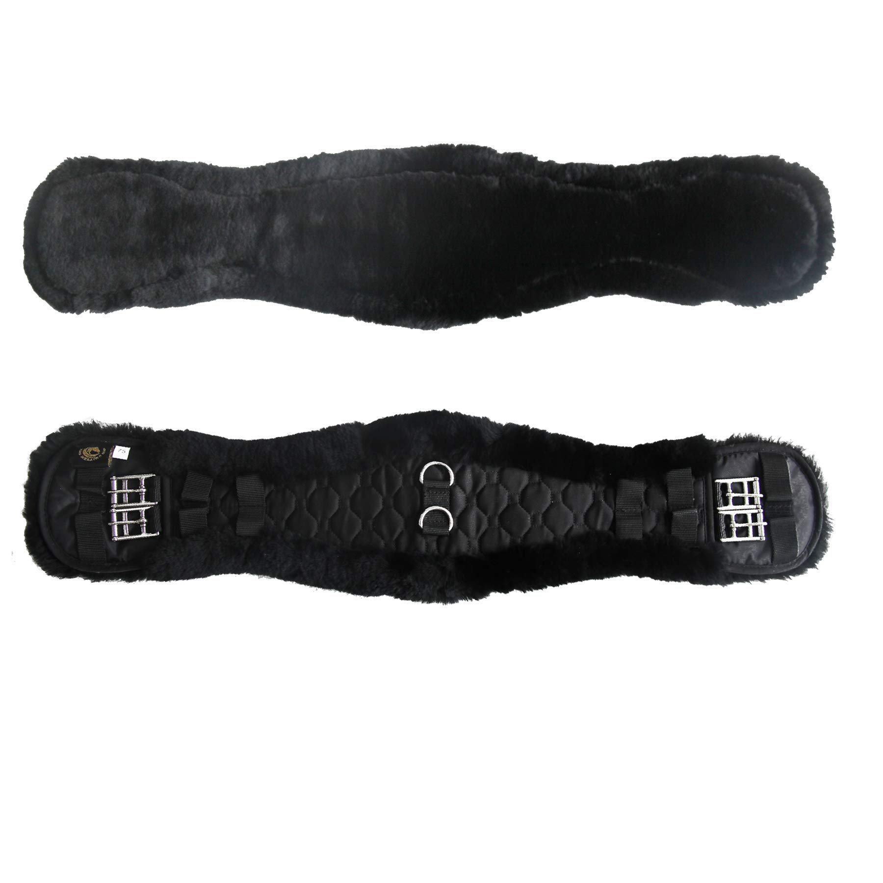 Sangle De Selle En Peau D'agneau Merauno – Anatomique, Régule La Température – Pour Chevaux, Tailles 40-85 Cm