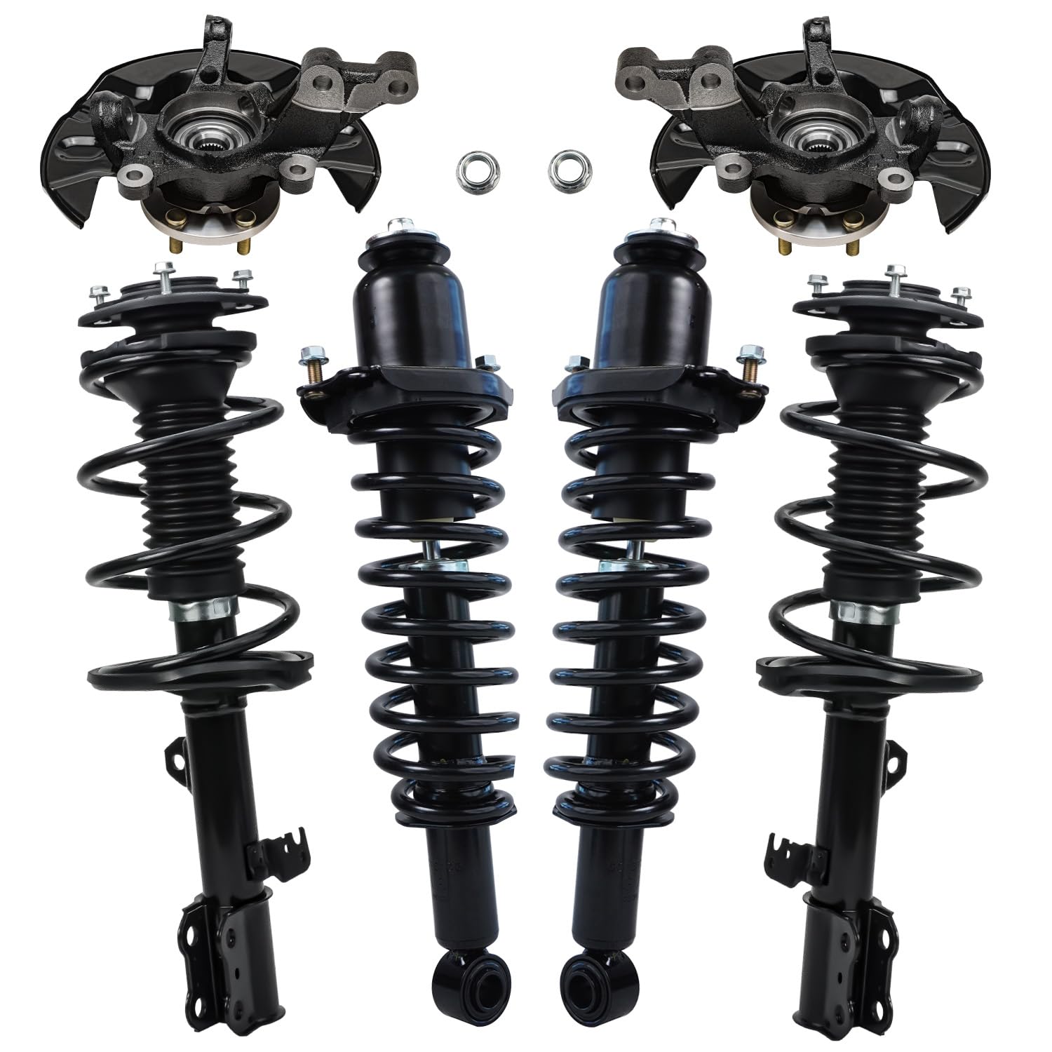 Detroit Axle - Front Steering Knuckles &amp; Hub Bearings For Toyota Corolla