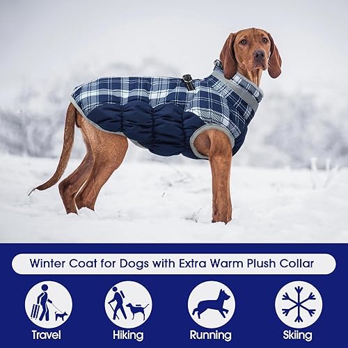 Miniatura 10 de FUAMEY Chaleco acolchado para perro  Abrigo reflectante de invierno para perro, resistente al viento, cálido abrigo de invierno para perro, ropa
