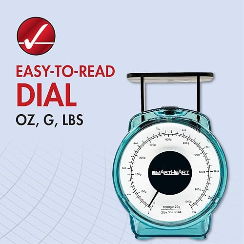 Miniatura 2 de SmartHeart Báscula mecánica de cocina  Calibración simple de un solo paso  Mediciones precisas con cuenco extraíble  Esfera fácil de leer  Unidades