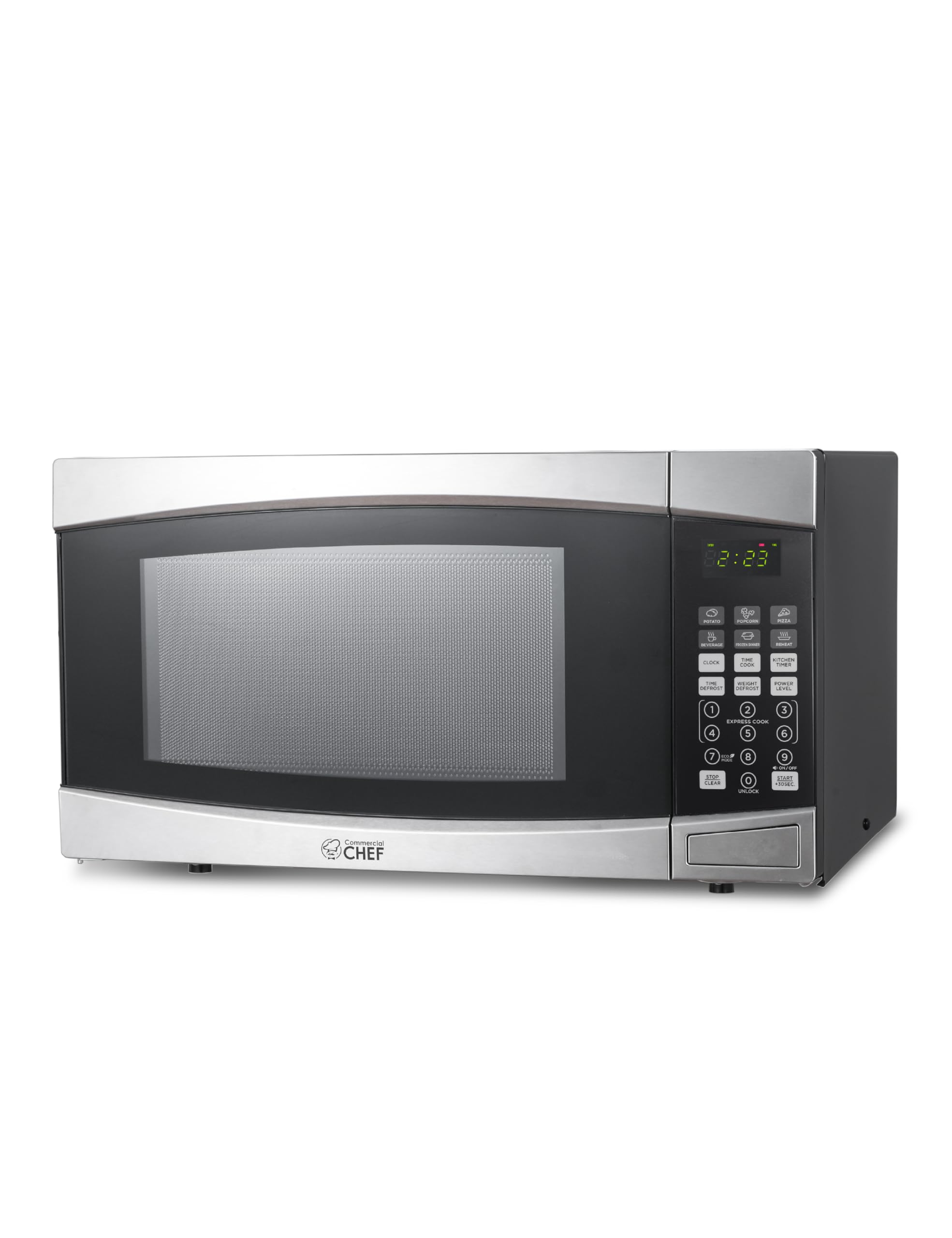 Commercial Chef 1.4 cu ft stainless steel countertop microwave