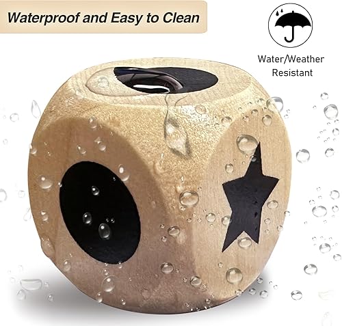 Miniatura 4 de 3Pcs Left Right Center Game Dice 1 inch Wooden Dice with Drawstring Bag, Easy to Store and Carry Around, Convenient for Travel.