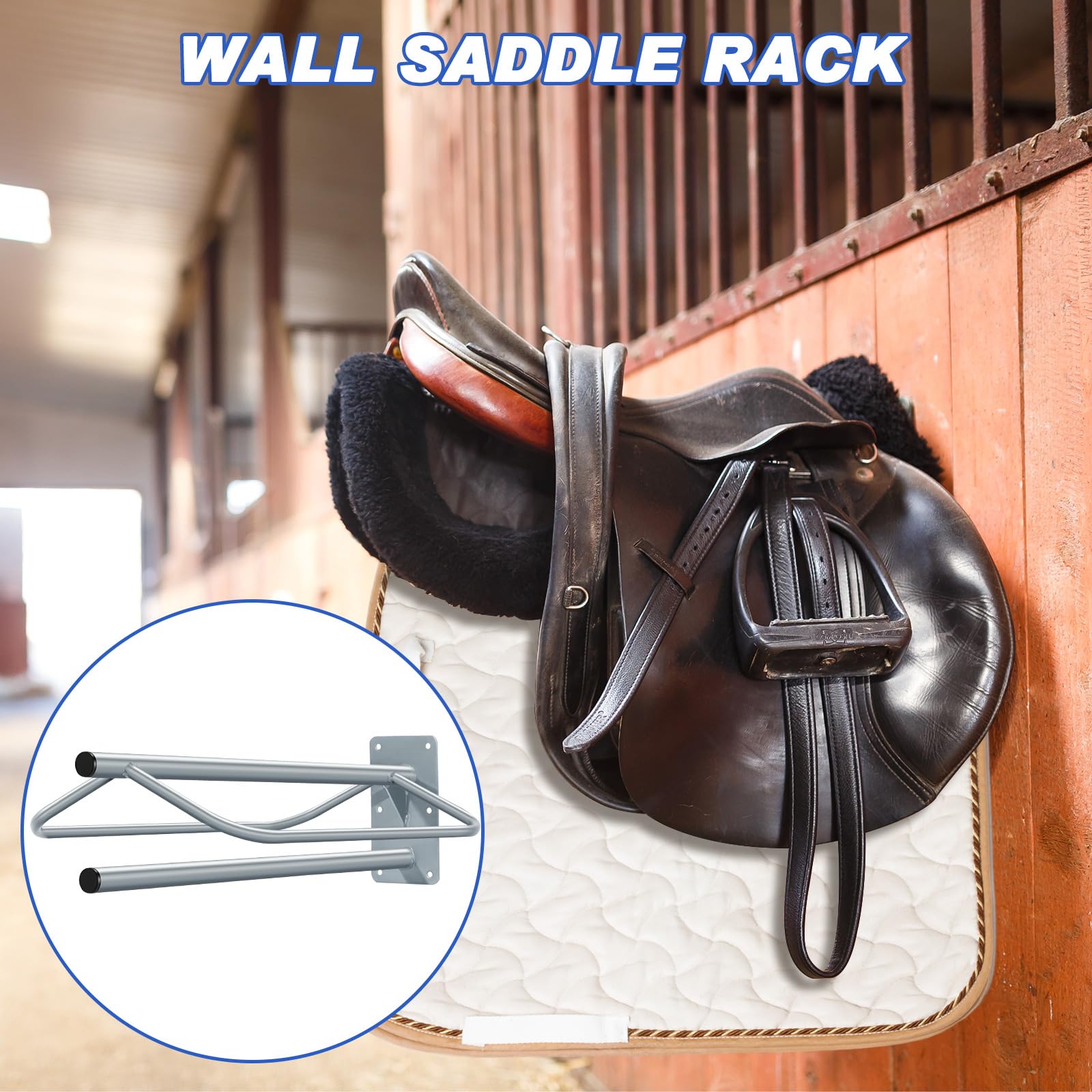 Wall Mount Saddle Storage 2-Pack Wall Mount Saddle Racks - Heavy Duty ...