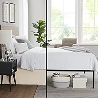 Vista 209 de Nestl - Falda plisada de cama de fácil ajuste, con caída a medida de 14 pulgadas, microfibra suave de doble cepillado, con calidad de hotel