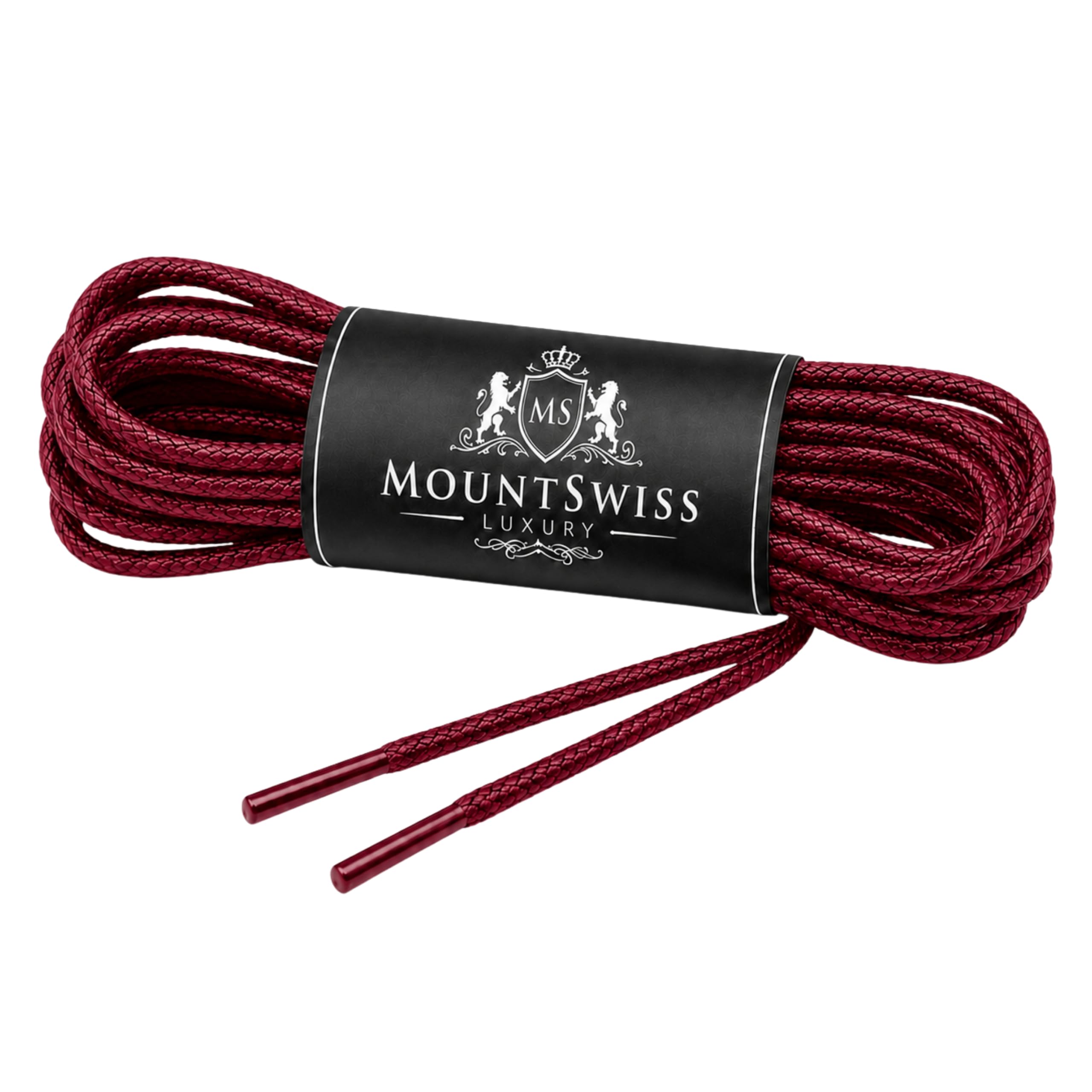 Mount Swiss Business Schnürsenkel dünn rund gewachst Anzugschuhe | Gewachste Baumwolle, wasserabweisend & reißfest, ø 2-3 mm - Schuhbänder / shoe laces für Oxford, Derby, Lederschuhe