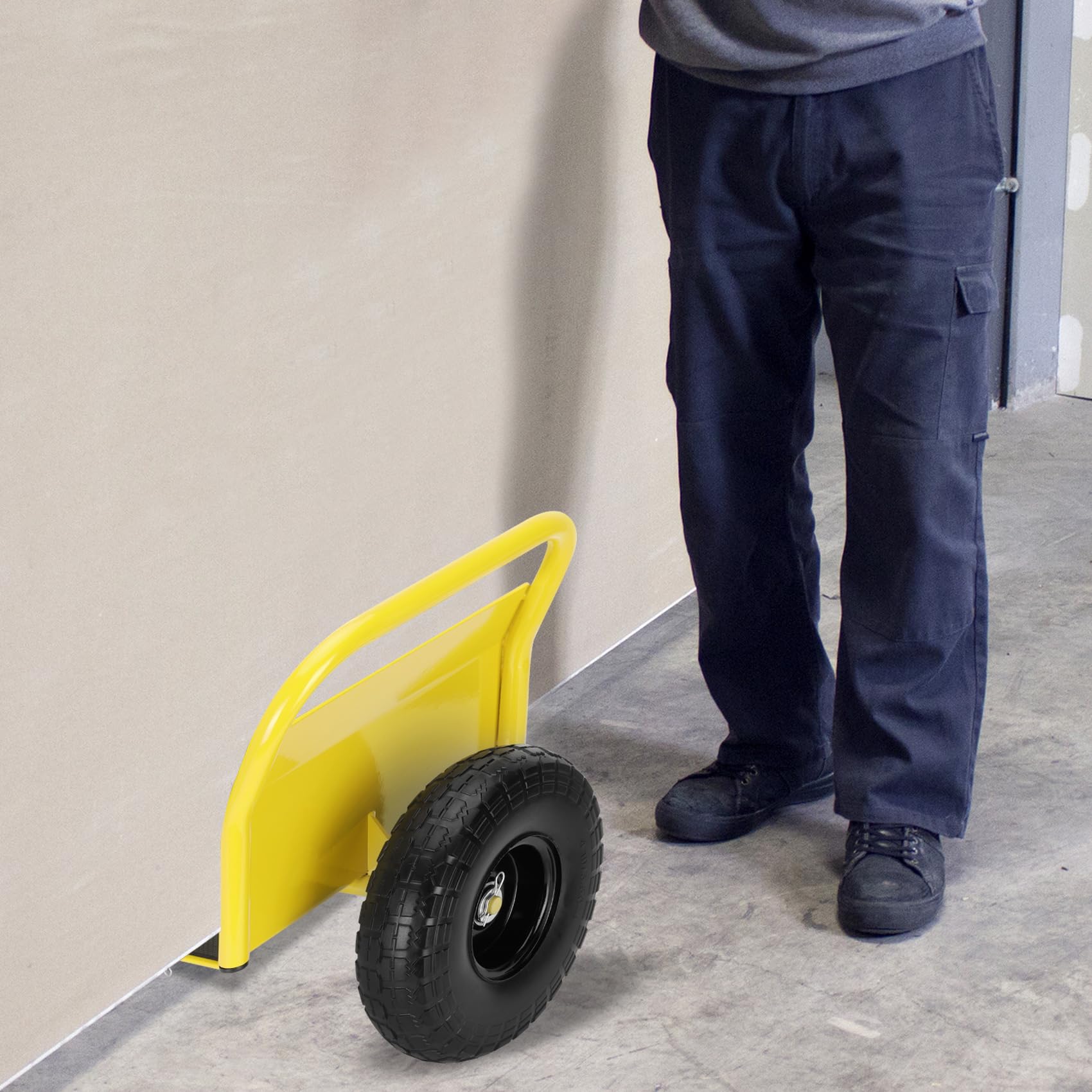 Carrello per pannelli resistenti, capacità 1000 libbre, pneumatici in gomma solida per tutti i terreni da 25,4 cm, per spostare cartongesso, porte e lastre