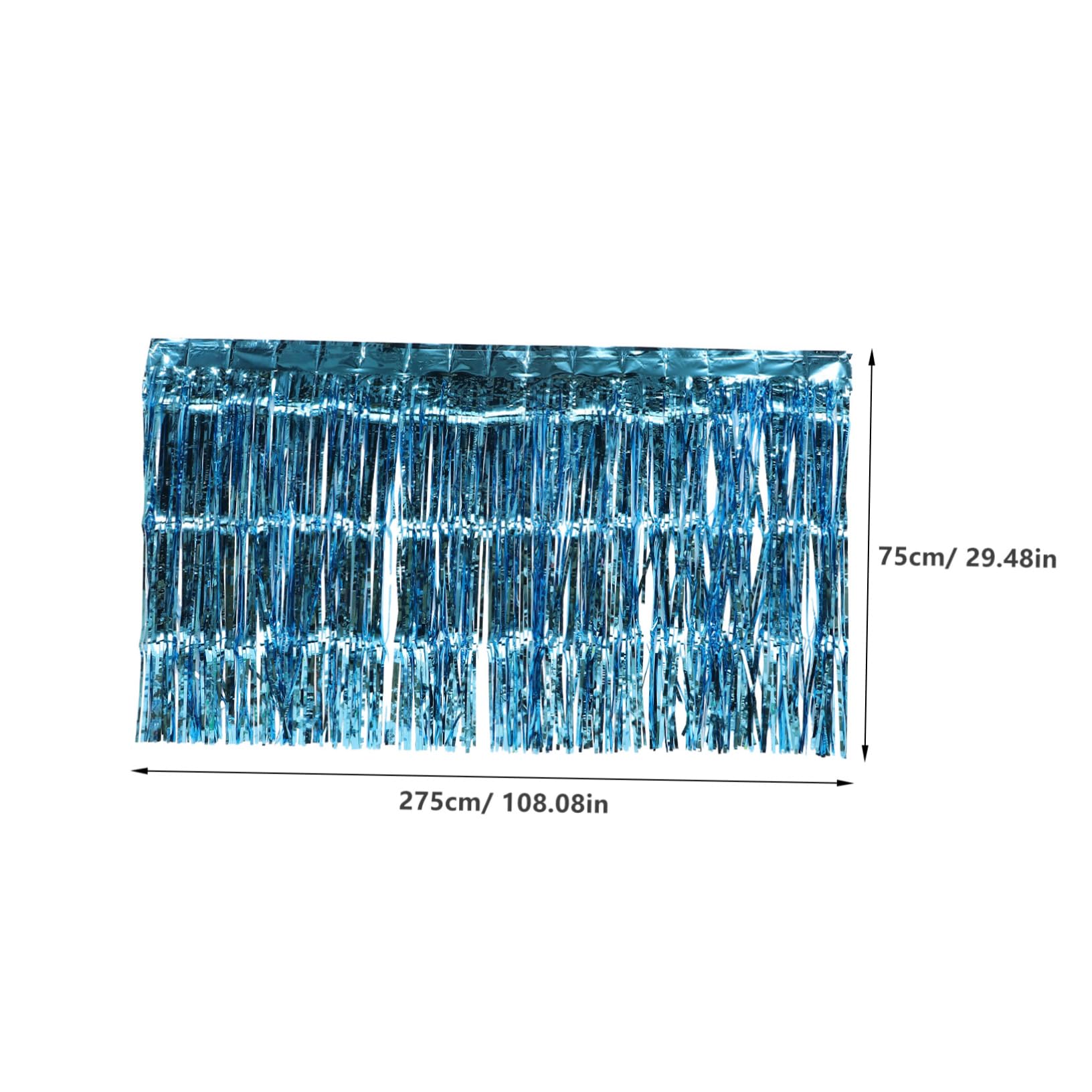 COLLBATH 4pcs Fringe Tinsel Table Skirts for Rectangle Tables Streamer Curtains for Carnival Party Decorations Birthday Wedding and Festive Events and Easy to Use