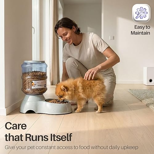 Miniatura 9 de Bol para mascotas con sistema dispensador automático y almacenamiento de alimento seco, de Flexzion Feeder,Bebedero + alimentador