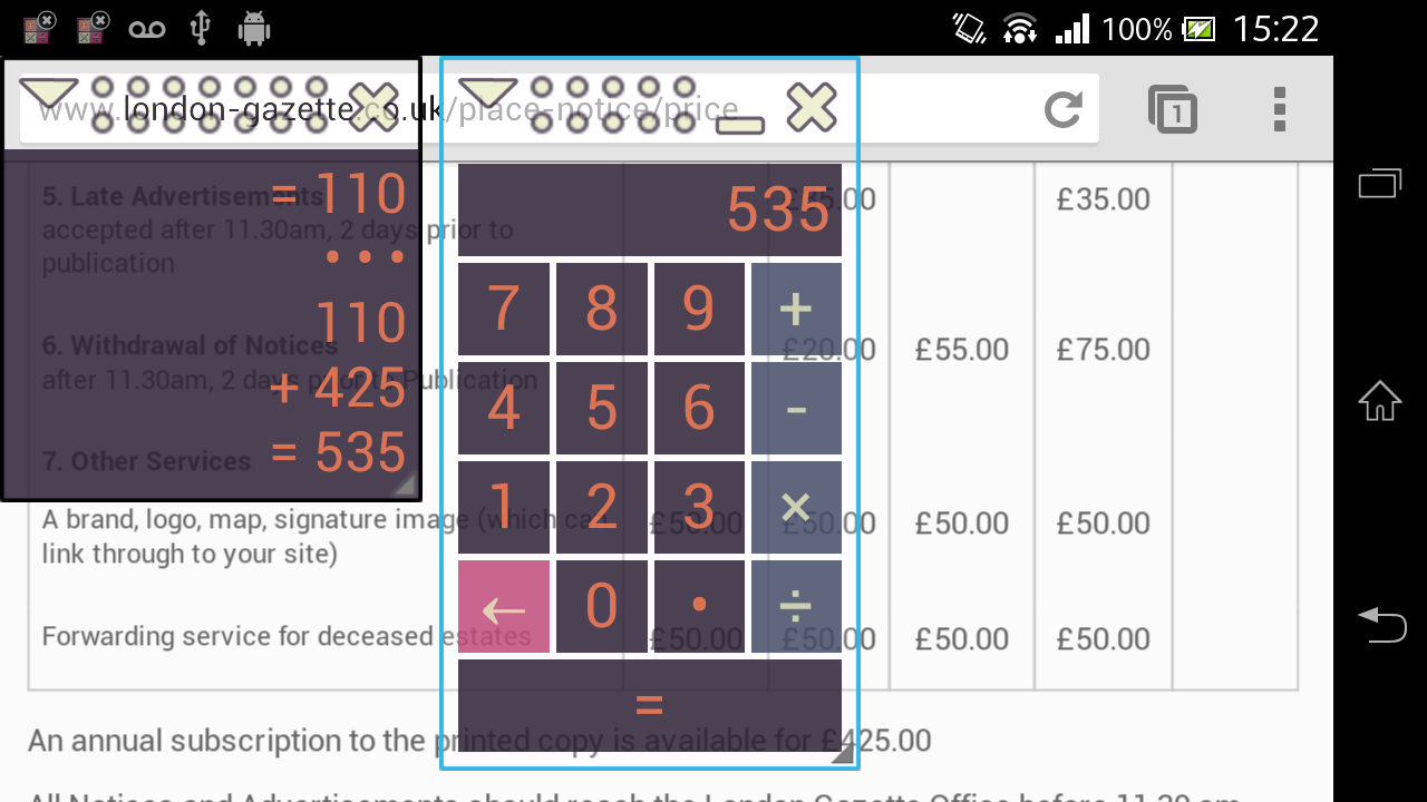 superCal Floating CalculatorAmazon.deAppstore for Android