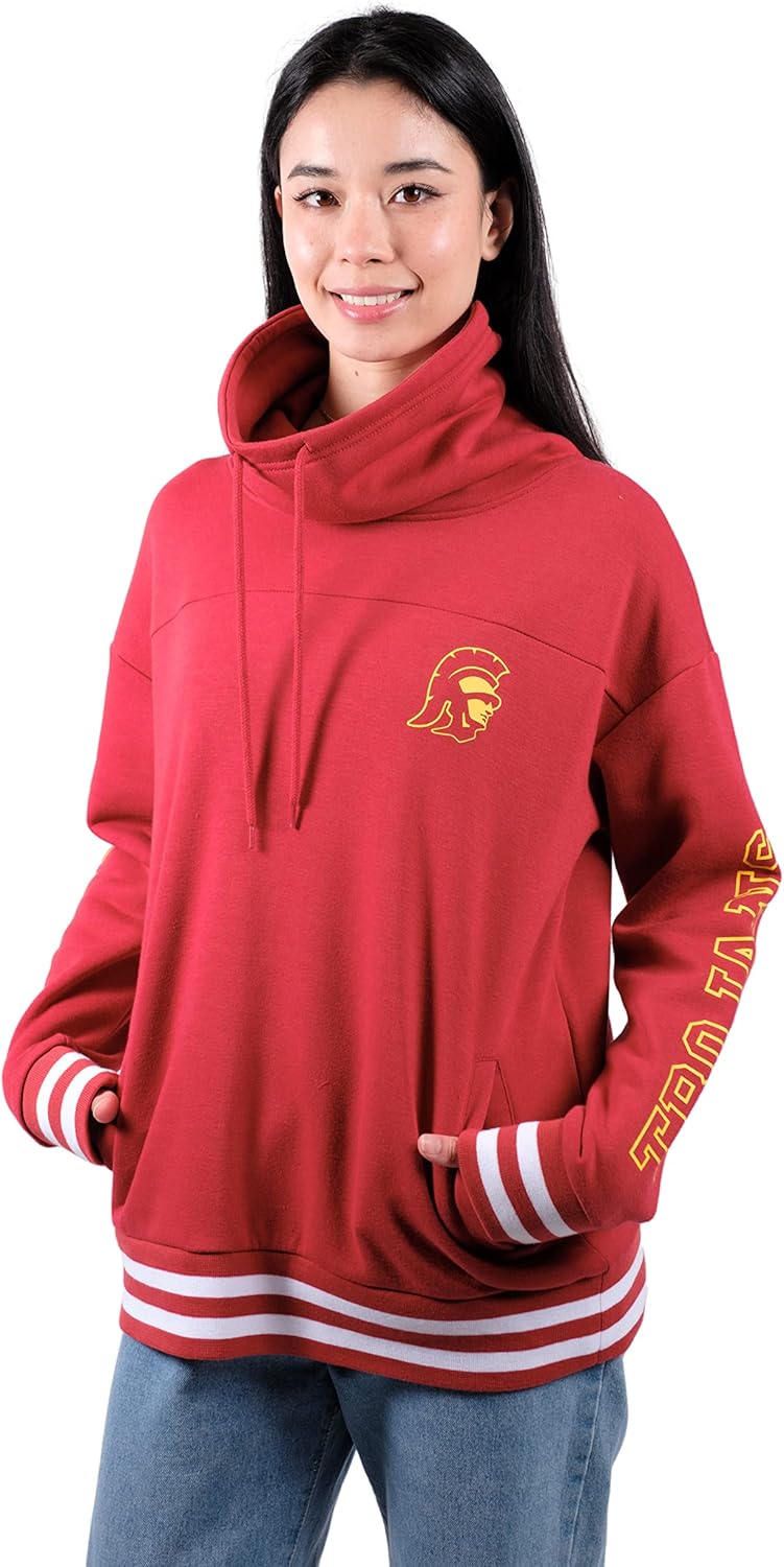 Ultra Game NCAA womens Ncaa Official Wofunnel Neck Pullover Sweatshirt