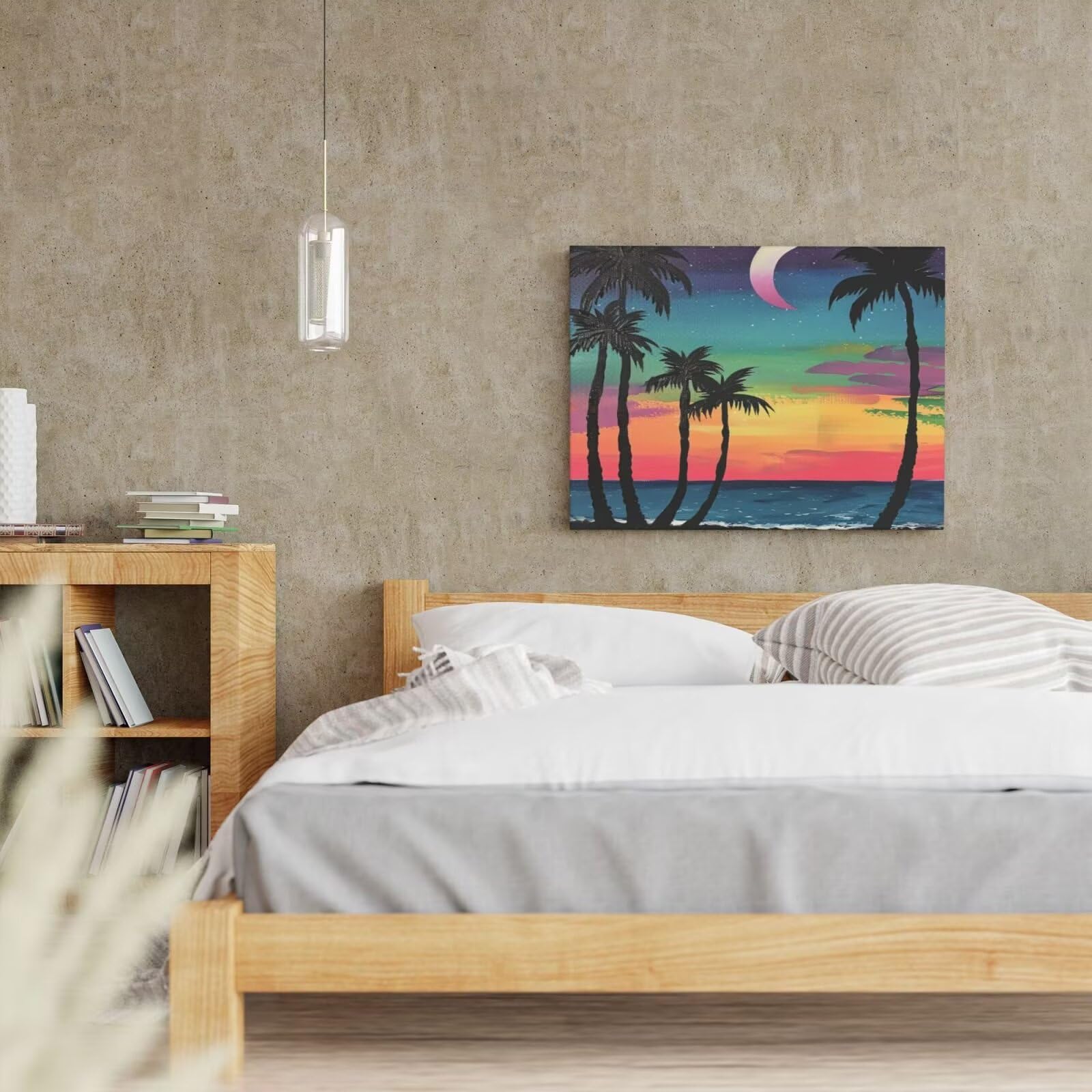 Malen-nach-Zahlen-Set für Erwachsene, DIY Malen nach Zahlen Landschaft, Acryl Malen nach Zahlen für Erwachsene/Anfänger, Ölgemälde Handwerk für Heimdekoration, 90 x 65 cm, ohne Rahmen) MK208