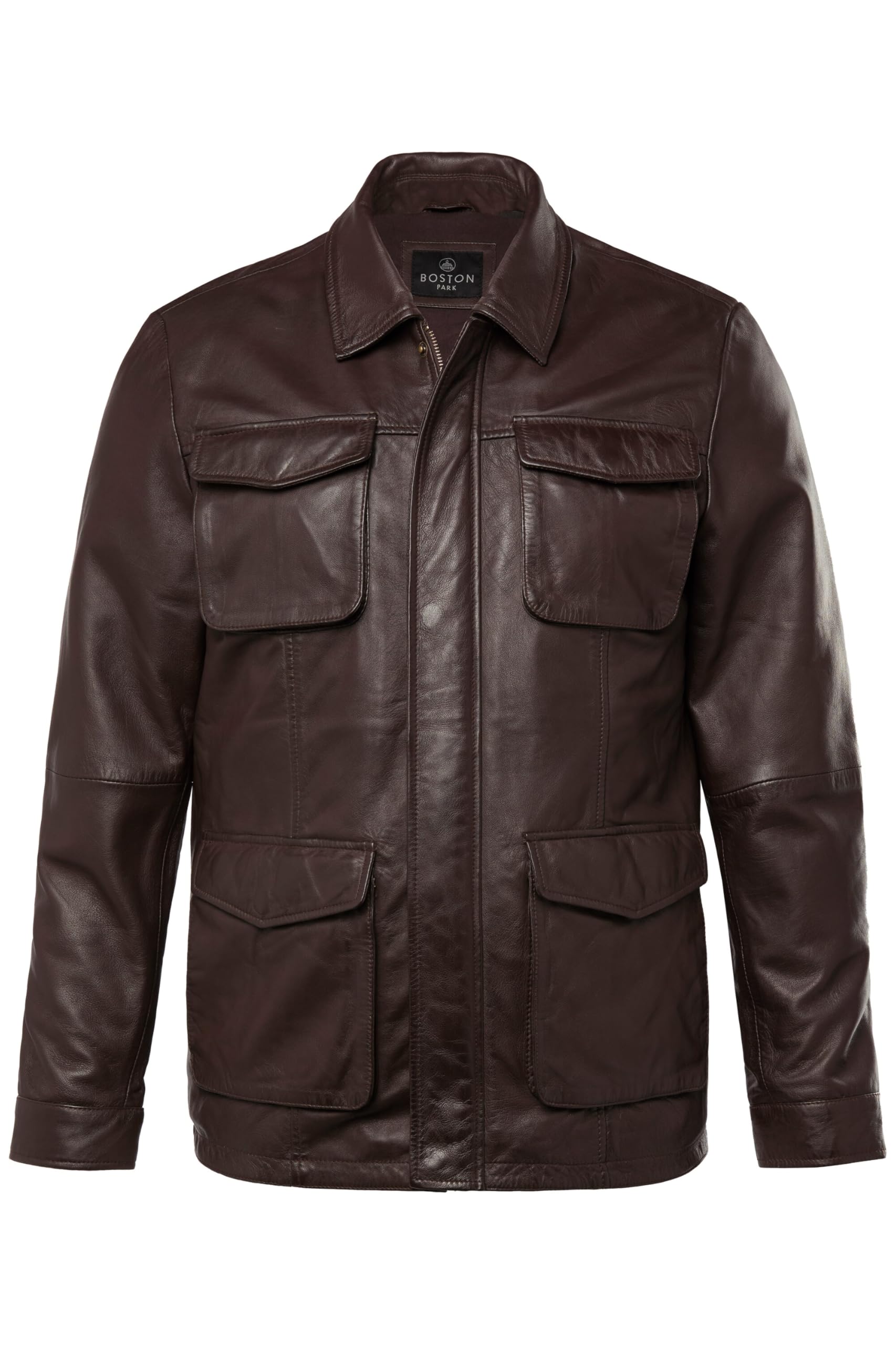 Boston Park Herren große Größen Übergrößen Menswear L-8XL Lederjacke, Leder, Lammnappa, Pattentaschen 841779