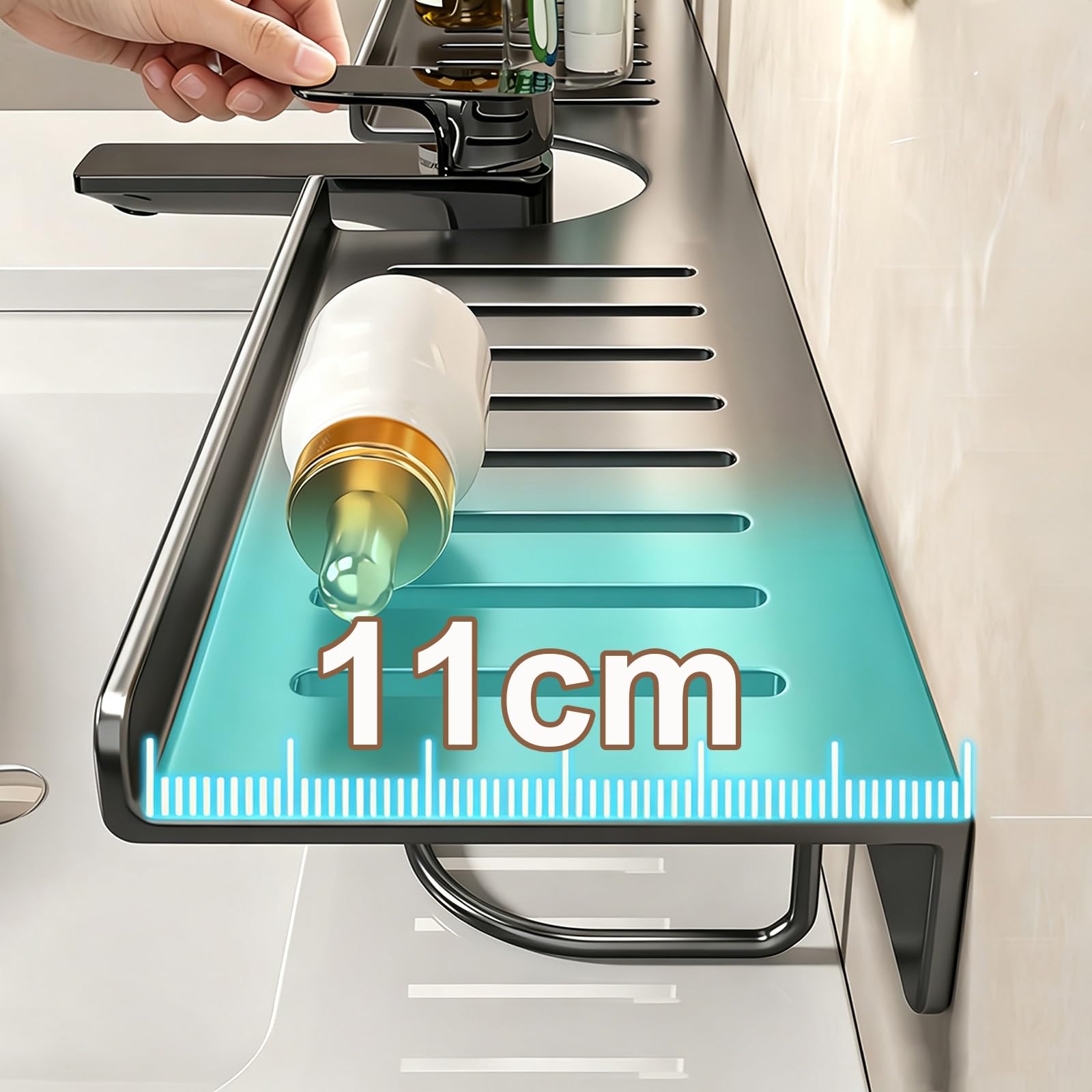 50 60cm Contenitore Portaoggetti da Lavello con Staffe di Supporto, 5kg