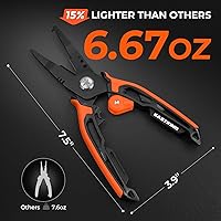 Vista 3 de KastKing AeroVice Alicates de pesca de 7.5 pulgadas, acero inoxidable 420, construcción de un solo cuerpo, ligeros y resistentes a la corrosión